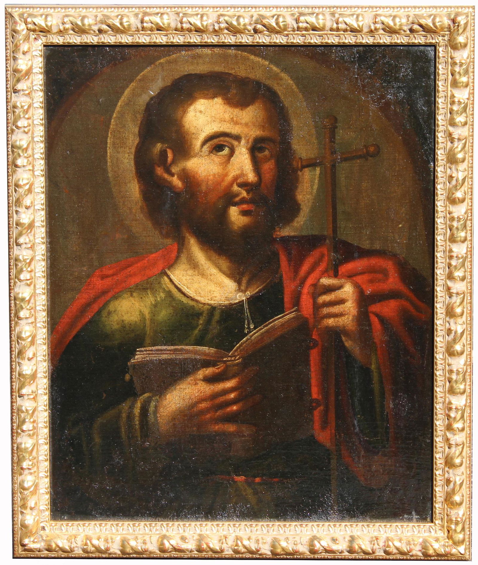 Spanish School Old Master Painting of St. John (1 of 3)