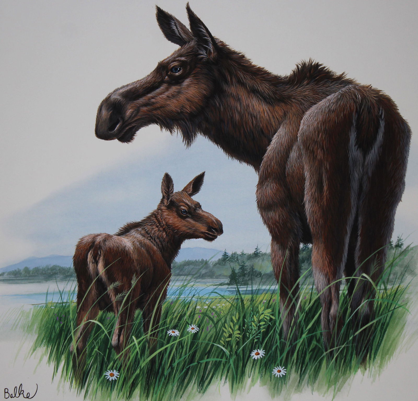 Don Balke (B. 1933) "Moose" Original Painting (1 of 4)