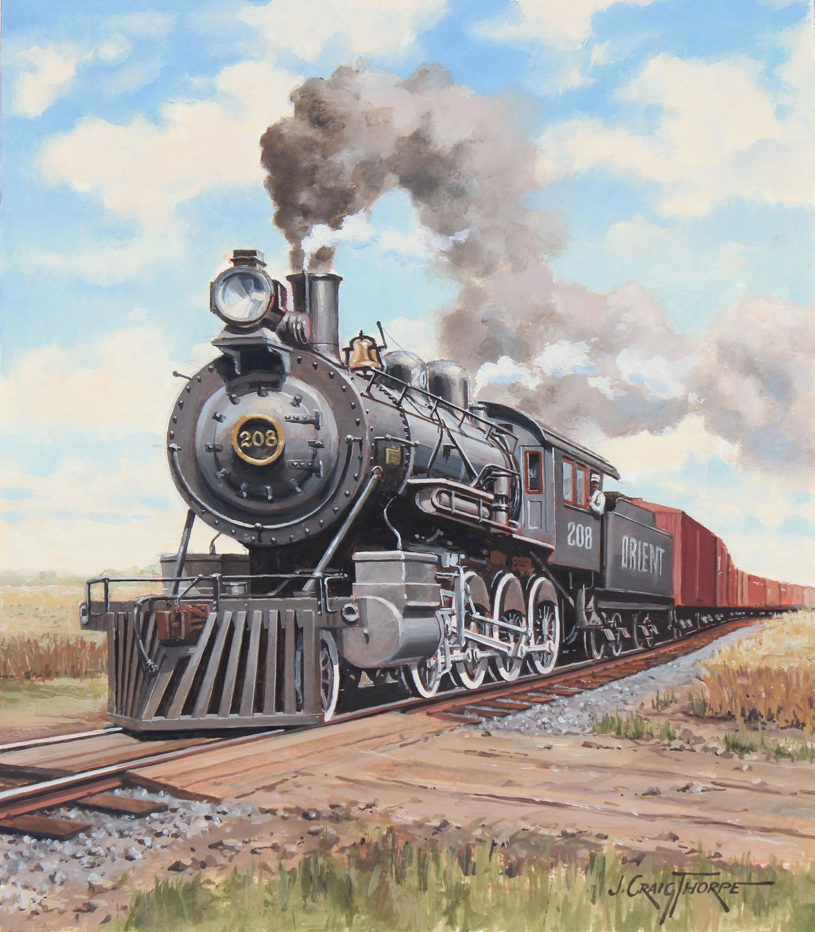 J. Craig Thorpe (B. 1948) "Kansas Locomotive" Oil (1 of 5)