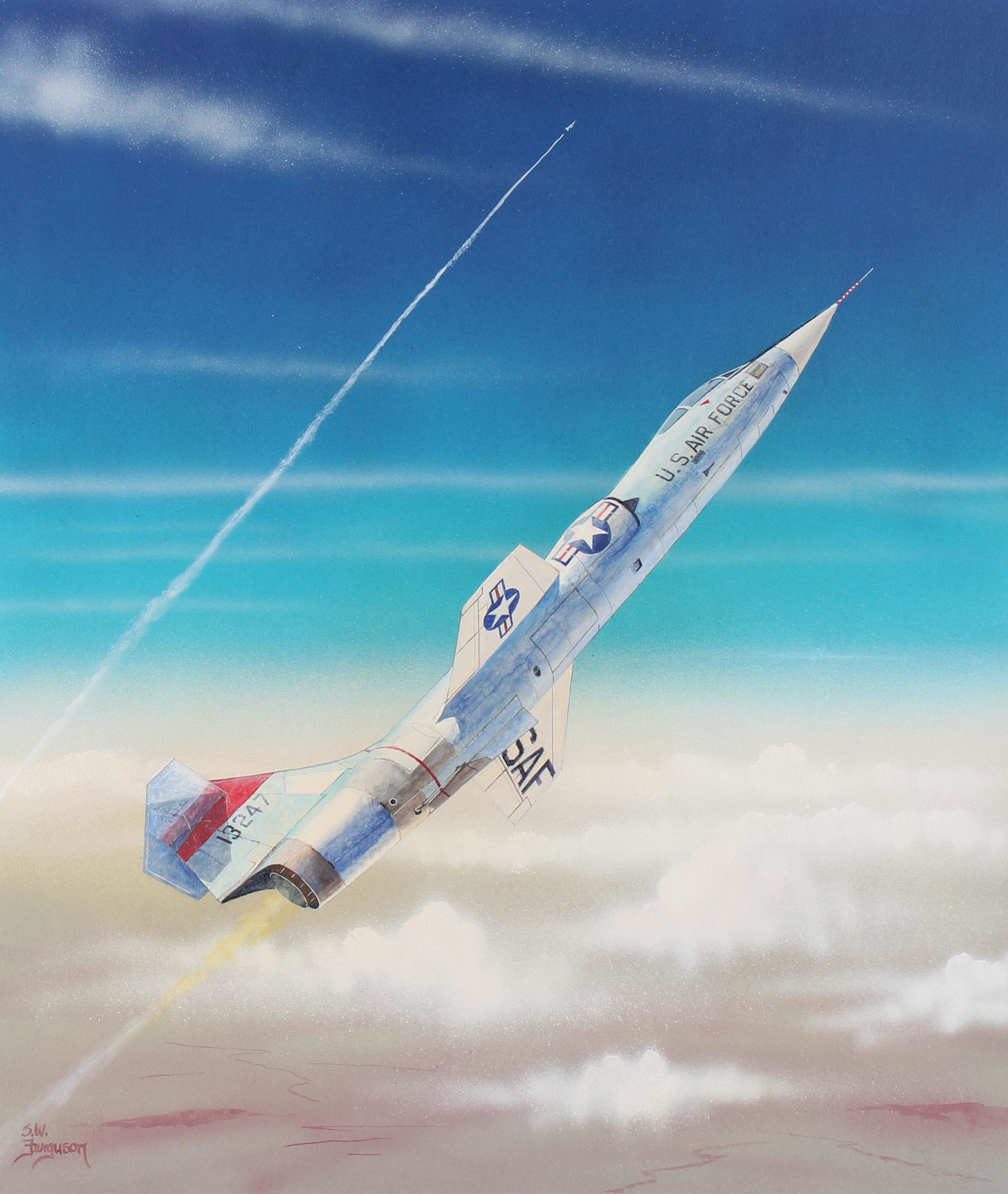 Steve Ferguson (B. 1946) "F-104 Starfighter" Oil (1 of 5)