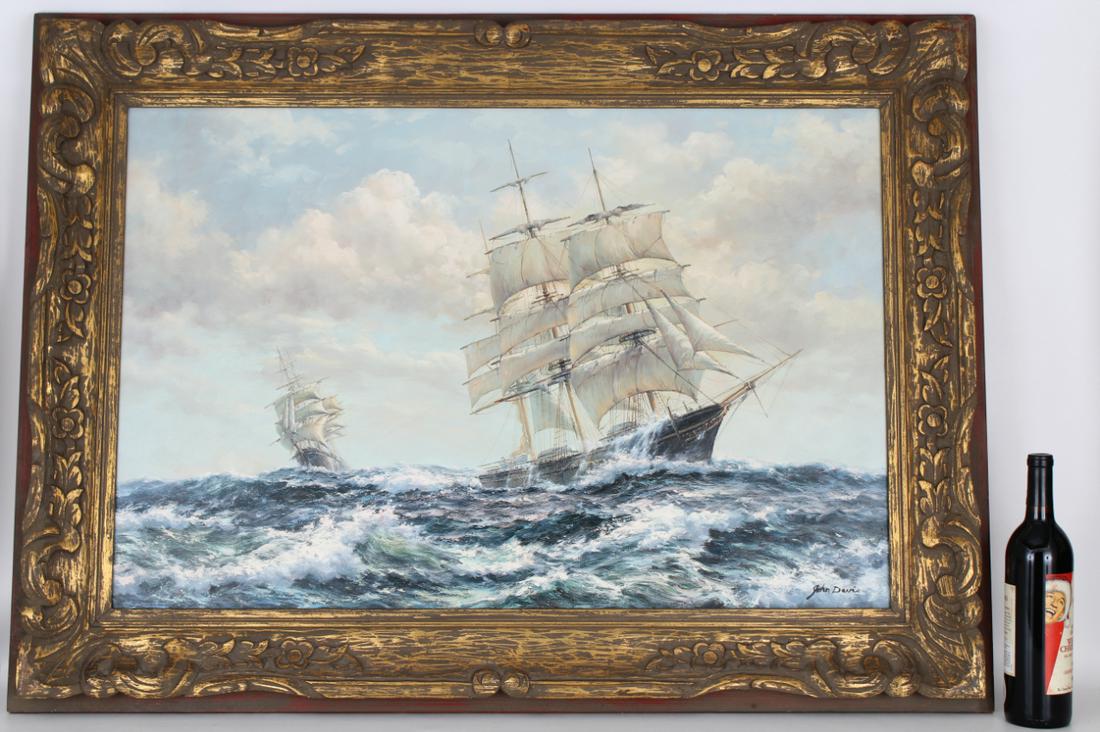 John Davis, (20th C) Ships in Rough Seas (1 of 5)