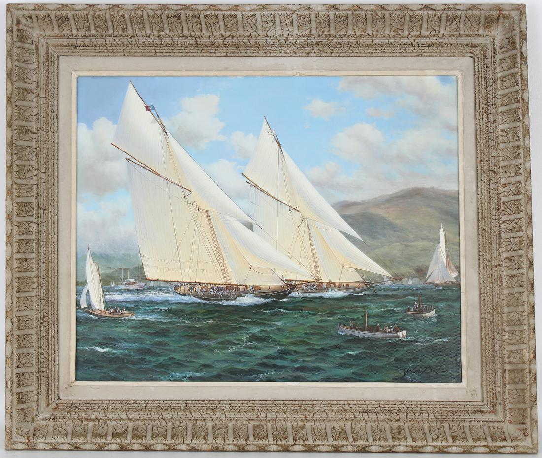 John Davis (20th C.)  The Yacht Race (1 of 4)
