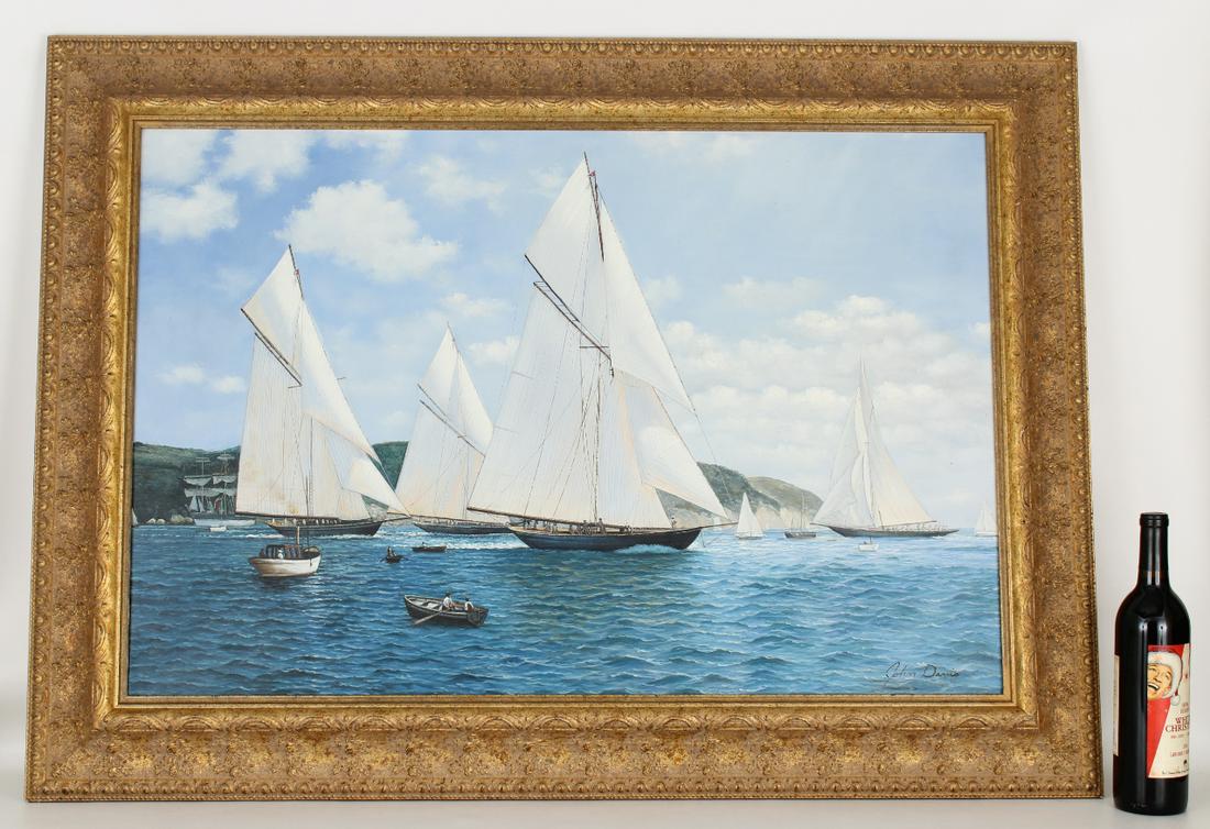 John Davis (20th C.) Beginning of the Yacht Race (1 of 5)