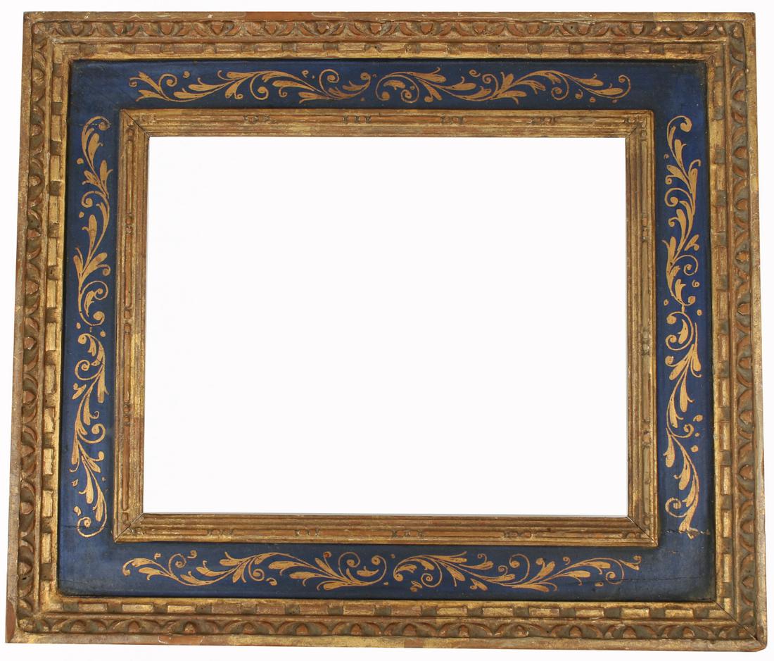19th C. Carved, Applied Decoration/Painted Frame (1 of 3)