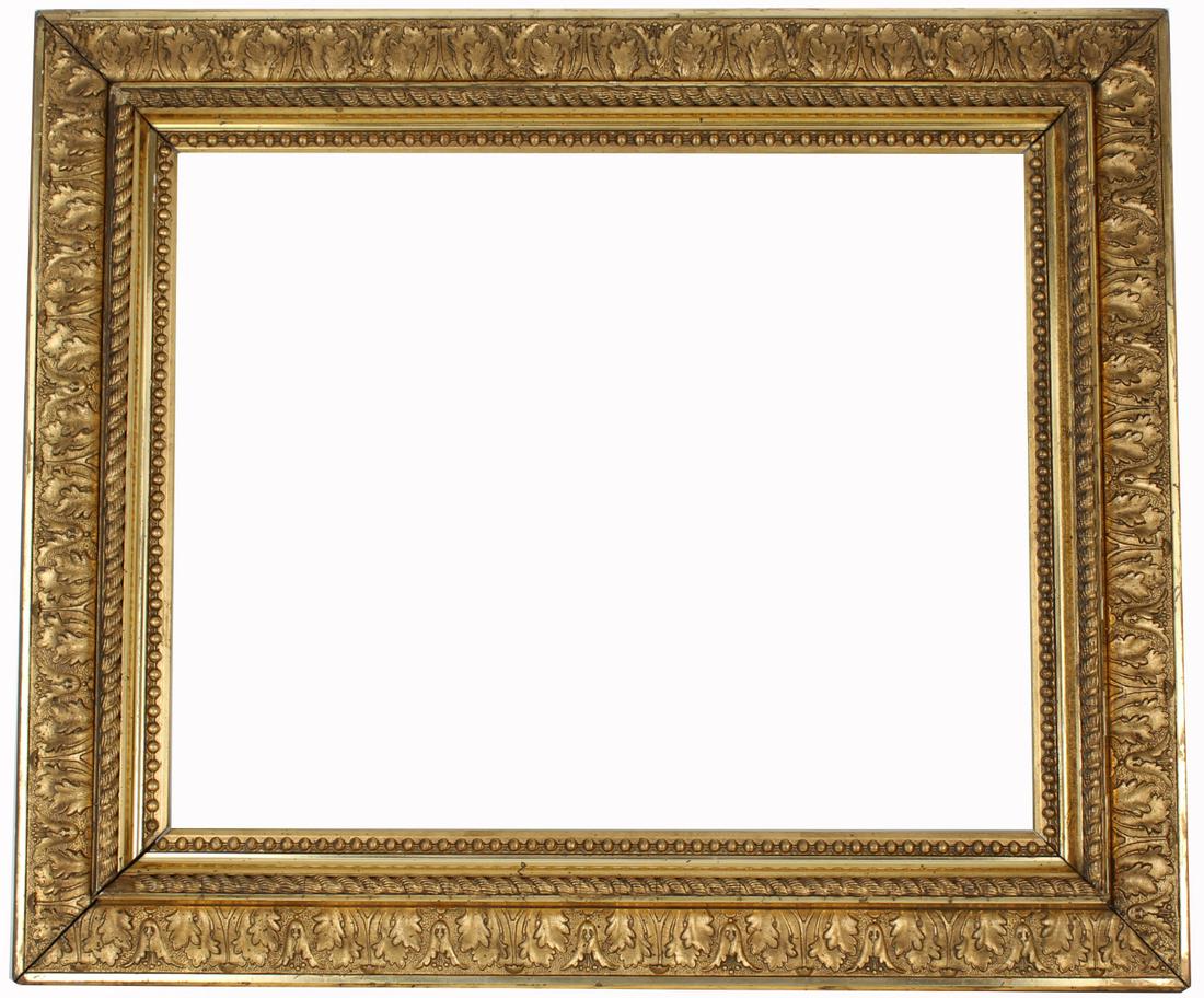 19th C. Carved/Applied Decoration/Gilt Wood Frame (1 of 3)