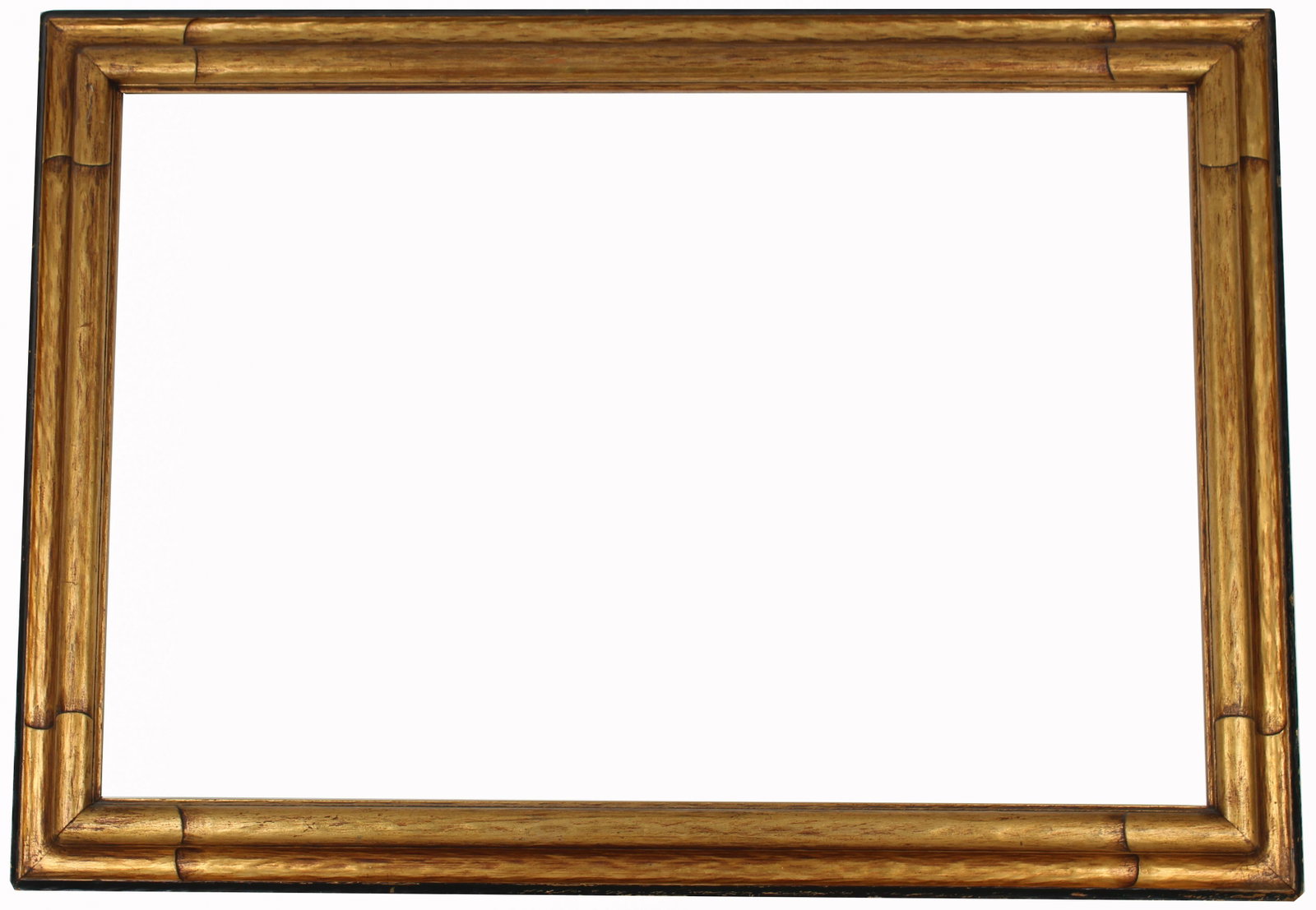 Antique Hand Carved/Gilt/Painted Wood Frame: Antique Hand Carved/Gilt/Painted Wood Frame. Rabbet Size: 16 x 24 in. Overall Framed Size: 19.5 x 27.5 in.