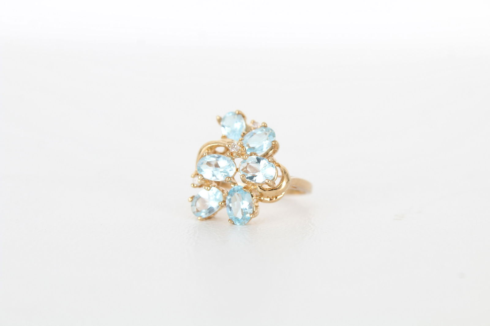 14K Gold & Blue Topaz Ring (1 of 5)
