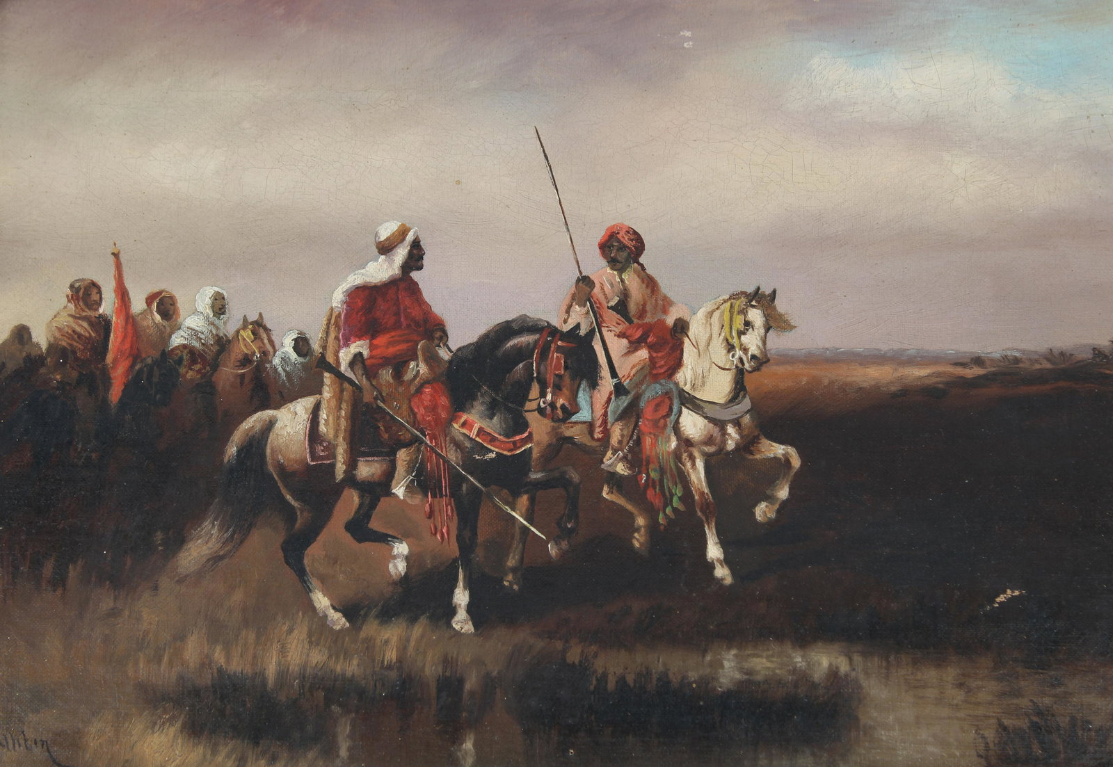Signed, 19th Century Orientalist Painting (1 of 4)