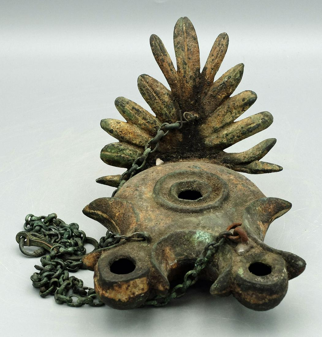 Roman Bronze Oil Lamp, ca. 2nd - 4th C AD (1 of 4)