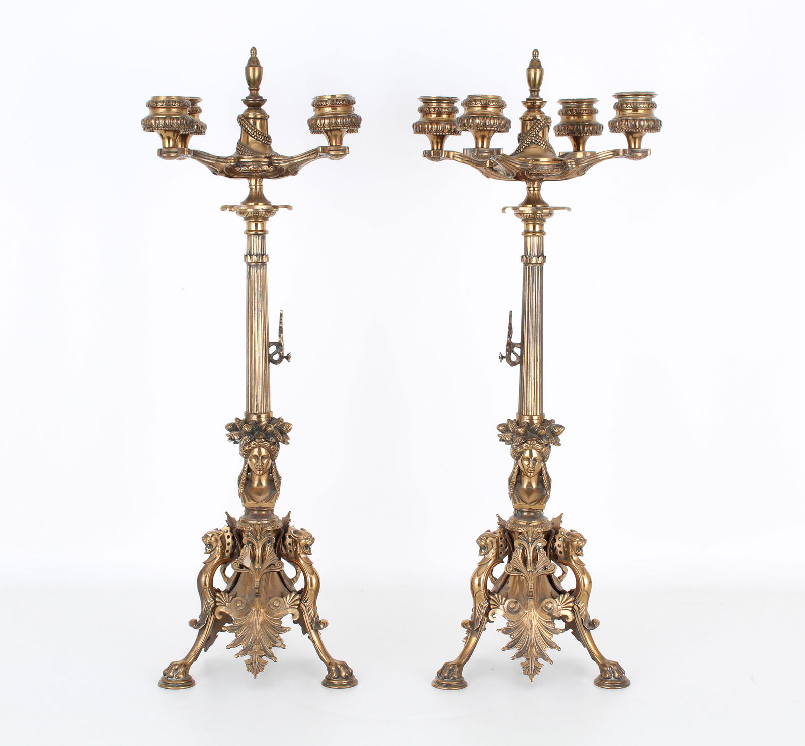 Pair, Signed Barbedienne Antique Candelabra (1 of 9)