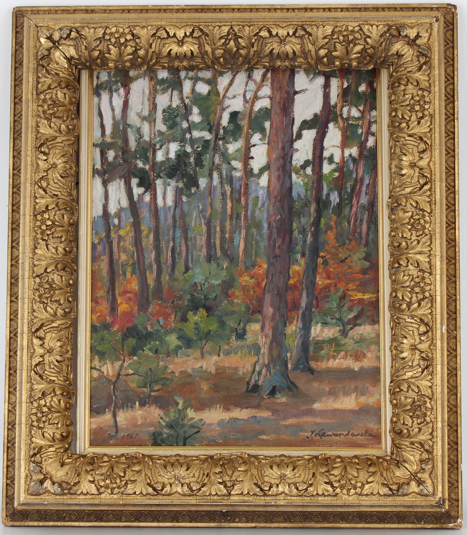 Signed, Impressionist Wooded Landscape Painting (1 of 4)