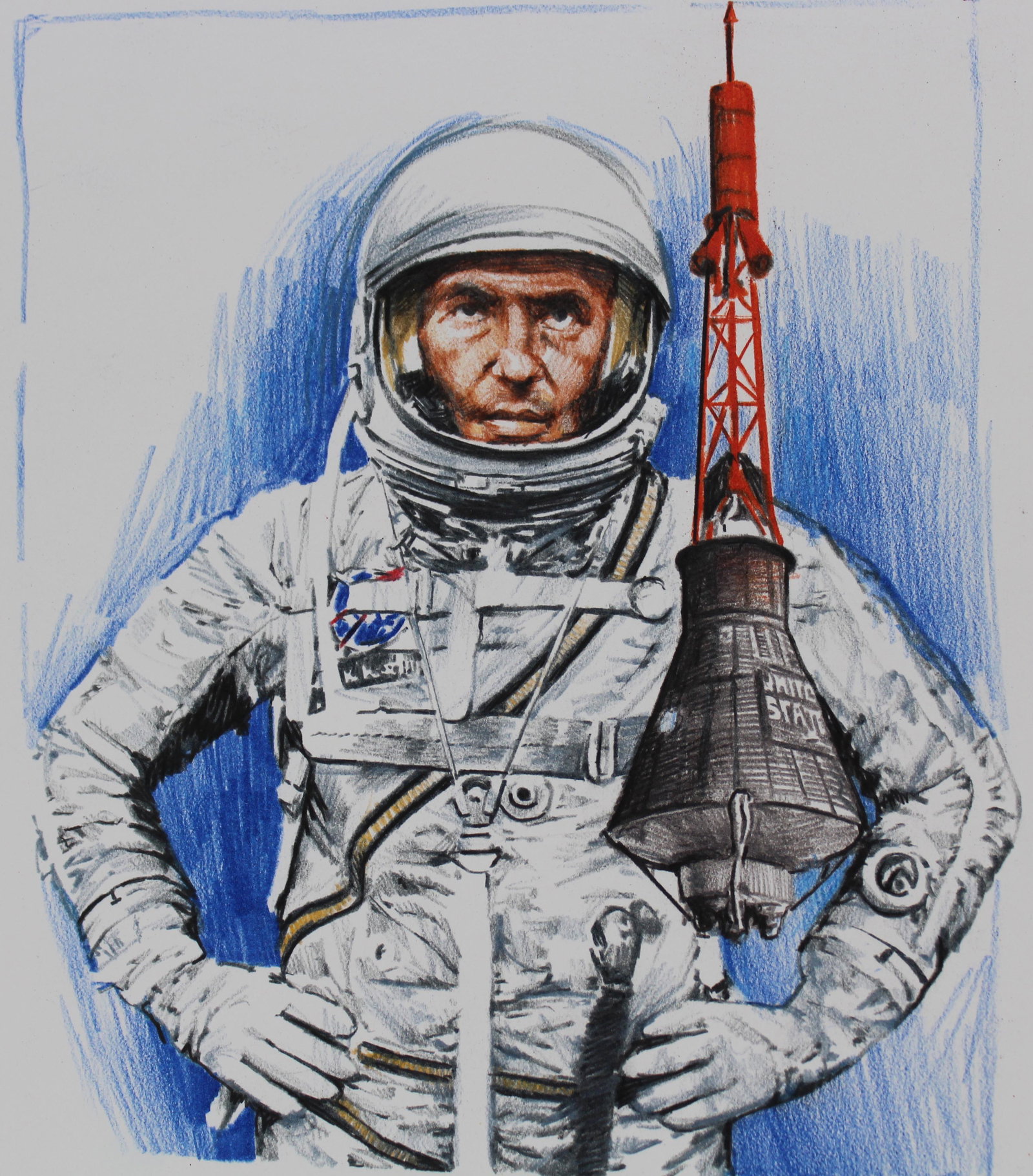 Chris Calle (B. 1961) "Walter Schirra" Original (1 of 4)