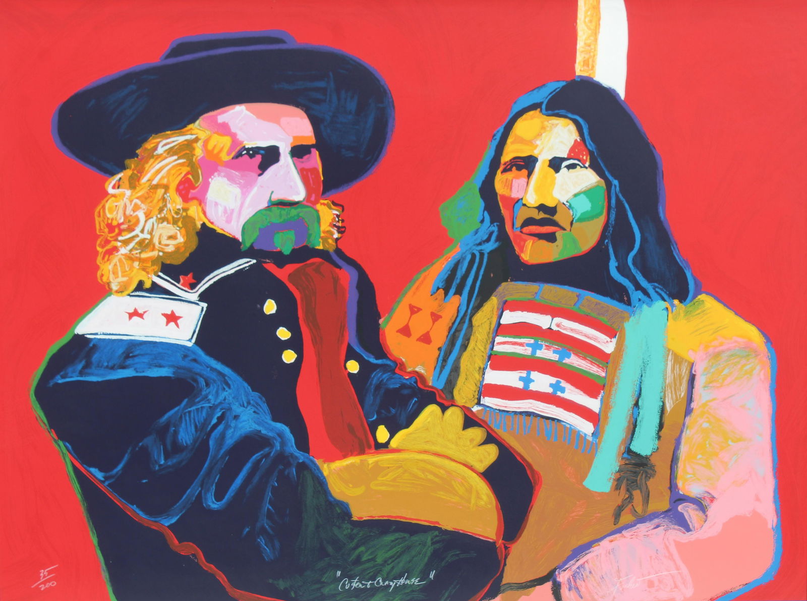Malcom Furlow (B. 1946) "Custer & Crazy Horse" (1 of 6)
