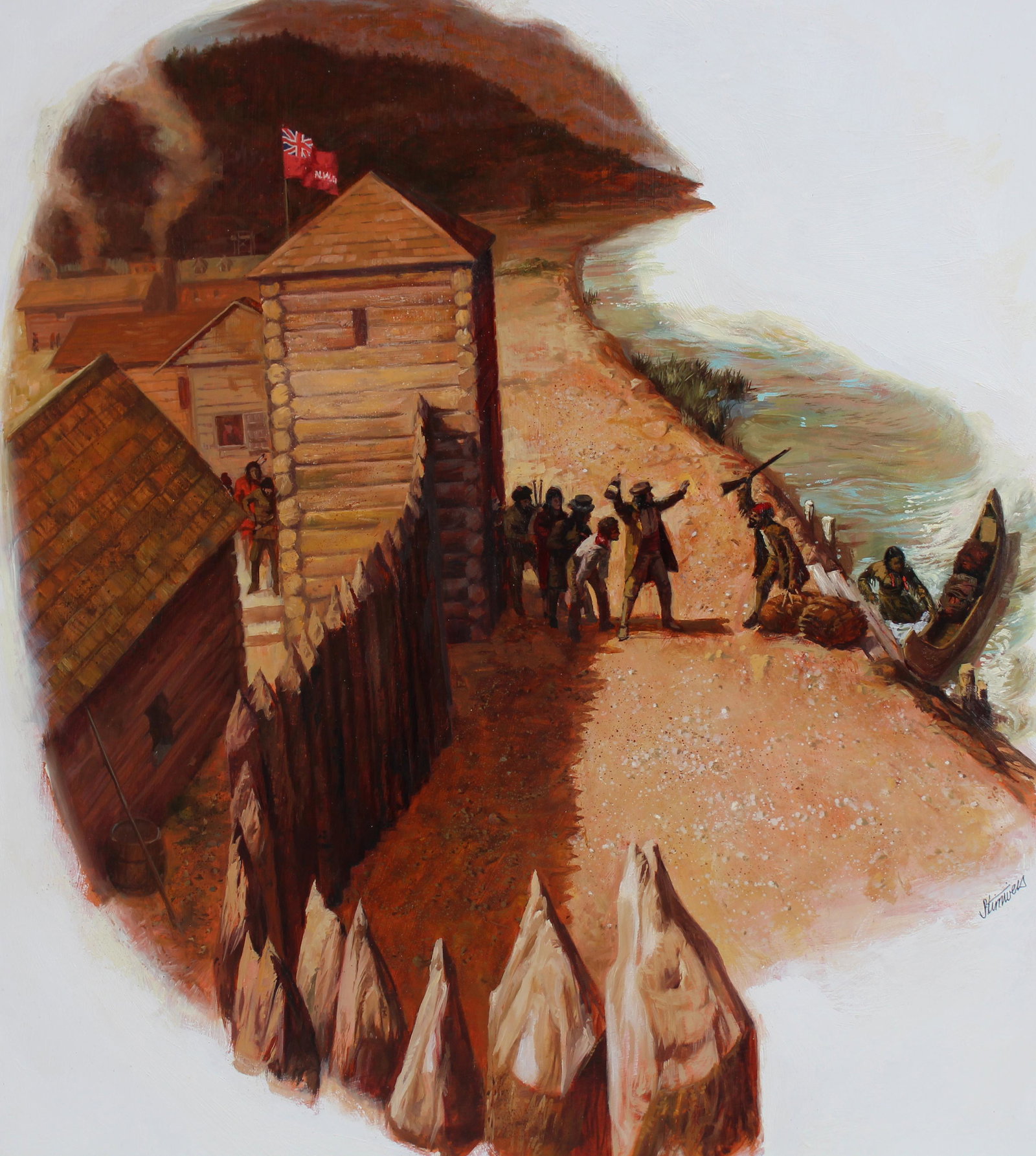 Shannon Stirnweis (B. 1931) "Fort William" Oil (1 of 6)