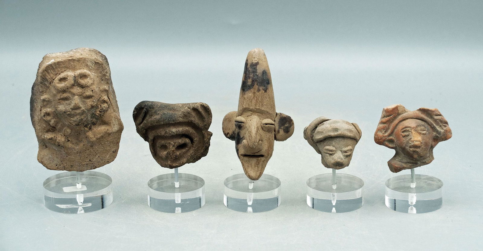 (5) Pre-Columbian Heads, ca. 200 BC - 1500 AD (1 of 1)
