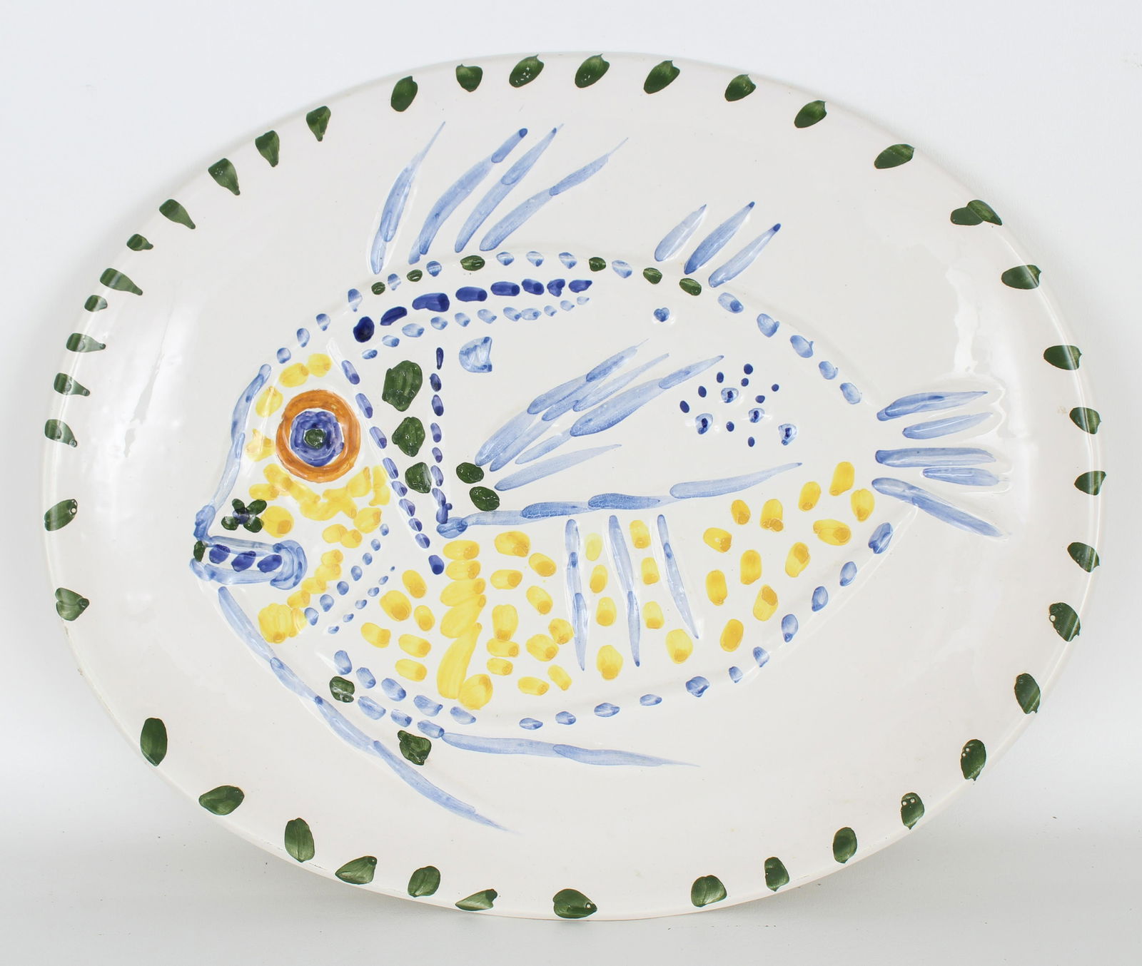 Picasso Madoura, "White Ground Fish" Ceramic Plate (1 of 7)