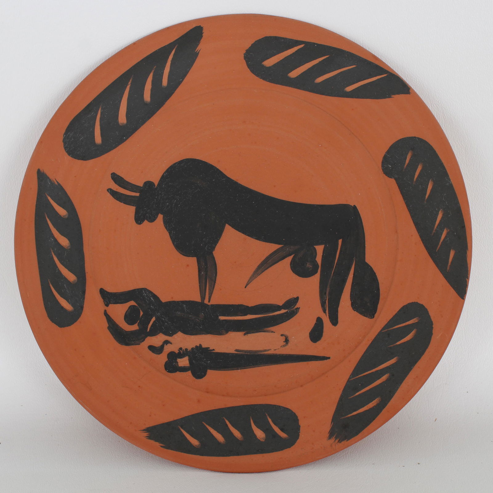 Picasso Madoura 'Bullfighting' Terracotta Plate (1 of 5)