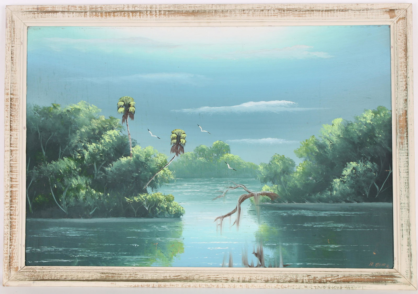 Al Black (B. 9147) Florida Highwayman: Al Black (B. 9147) Florida Highwayman painting. Oil on upson board. Signed lower right. Sight Size: 24 x 36 in. Overall Framed Size: 27 x 39 in.