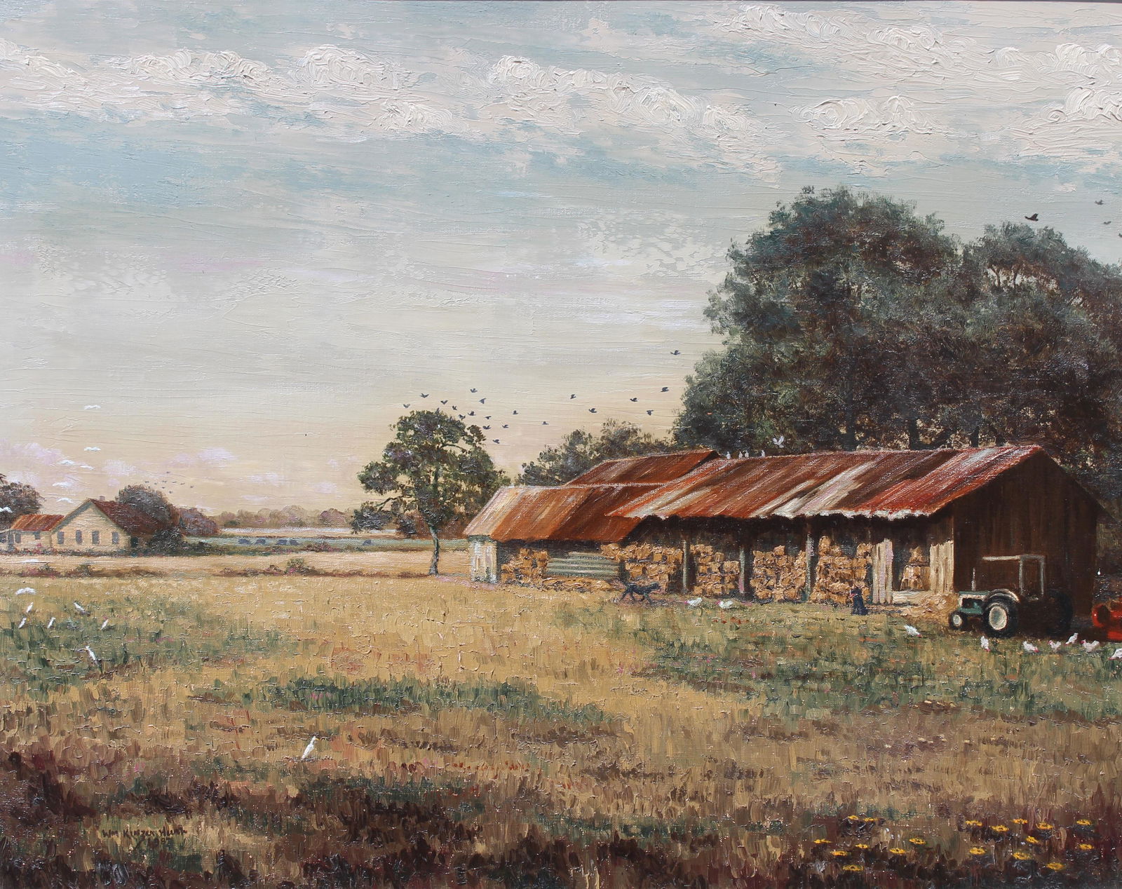 Maury Hurt (Florida, 1934-2013): Maury Hurt (1934-2013) Oil on Canvas. Signed and dated (1987) lower left. Sight Size: 24 x 30 in. Overall Framed Size: 29 x 35 x 1.5 in.