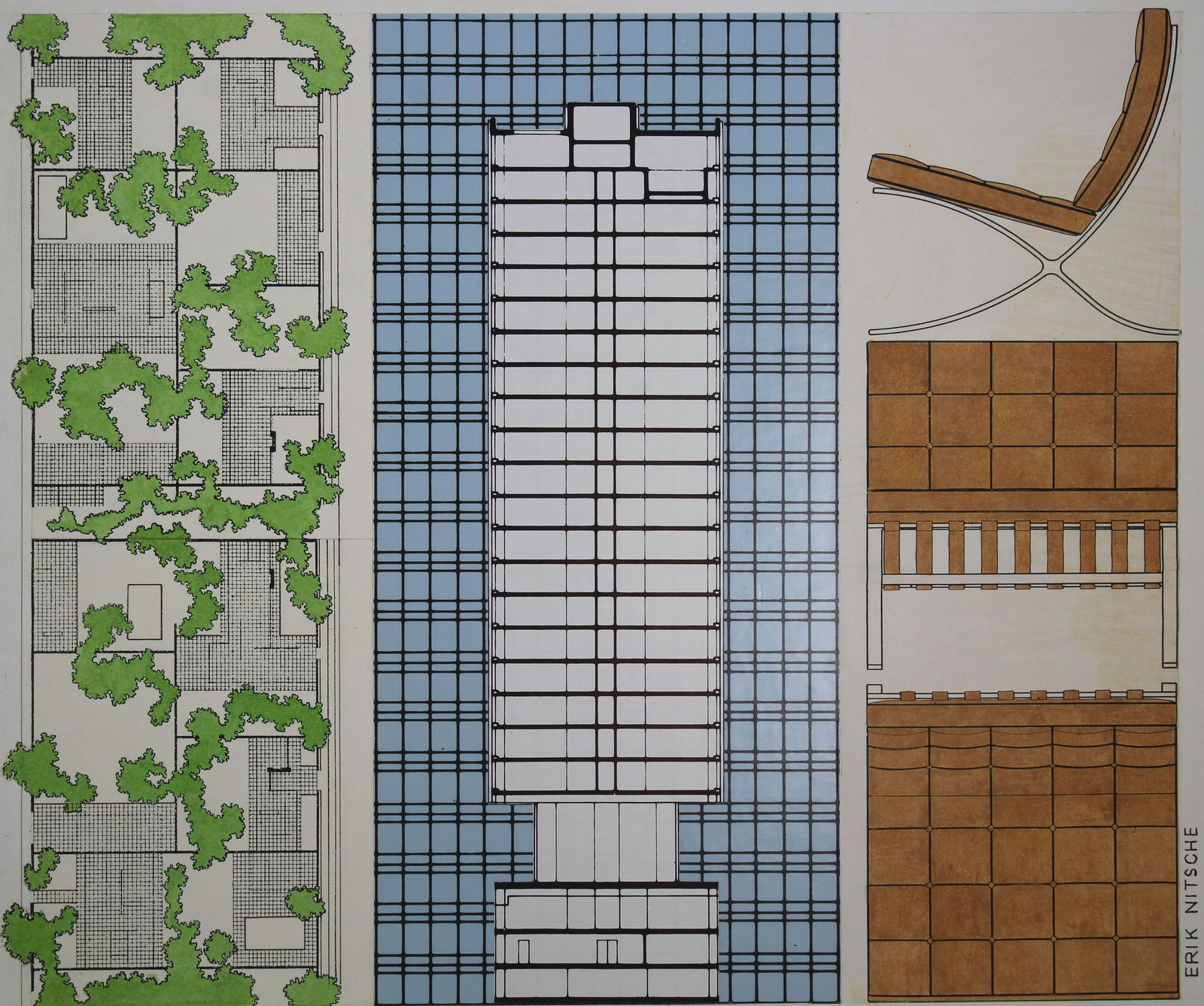Erik Nitsche (1908 - 1998) "Mies Van Der Rohe" (1 of 5)