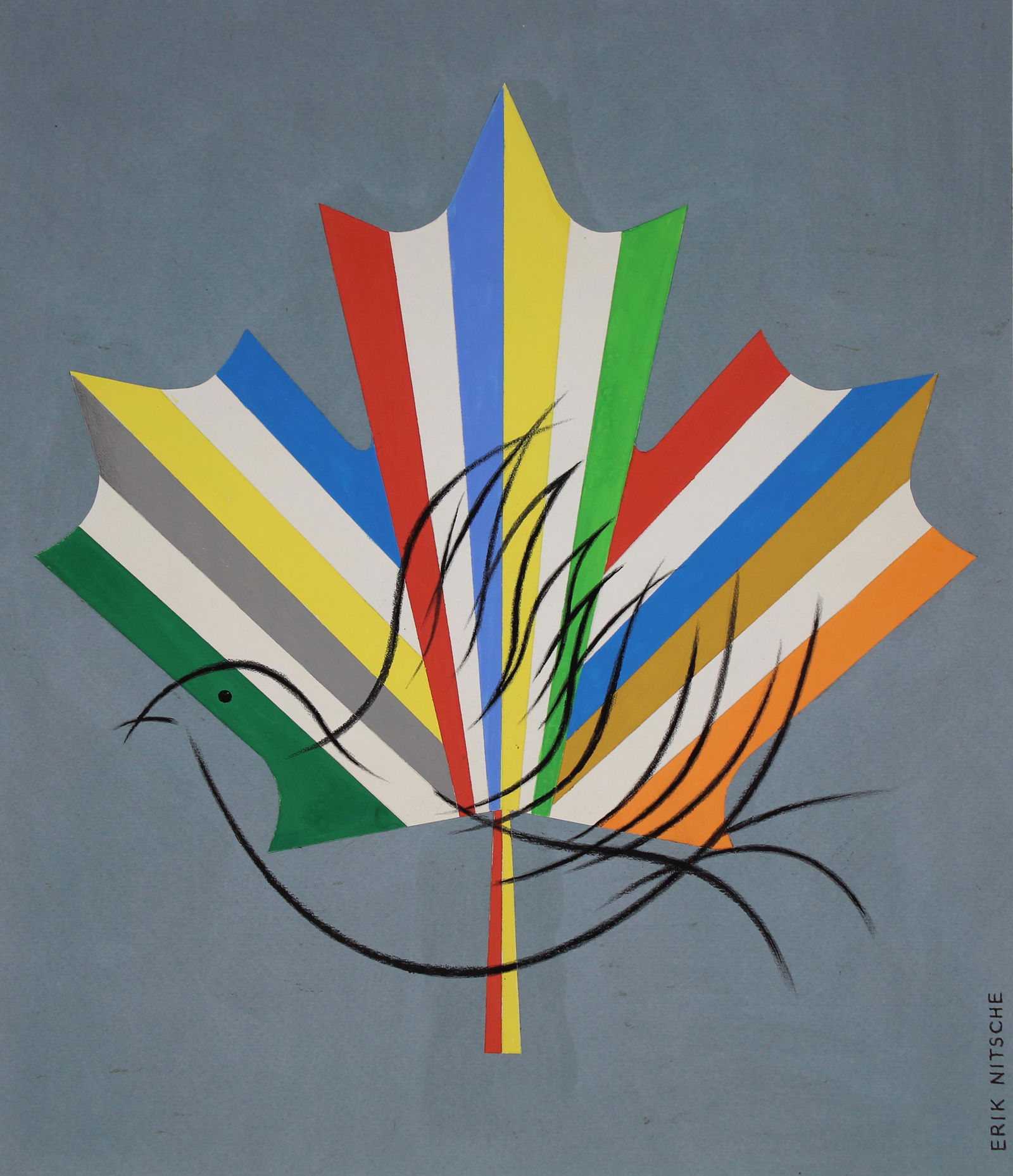 Erik Nitsche (1908 - 1998) World Flag Maple Leaf (1 of 4)