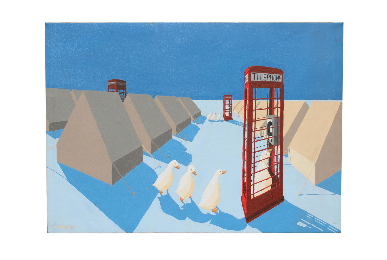 "Calling Home" 20th C. Signed Painting (1 of 5)