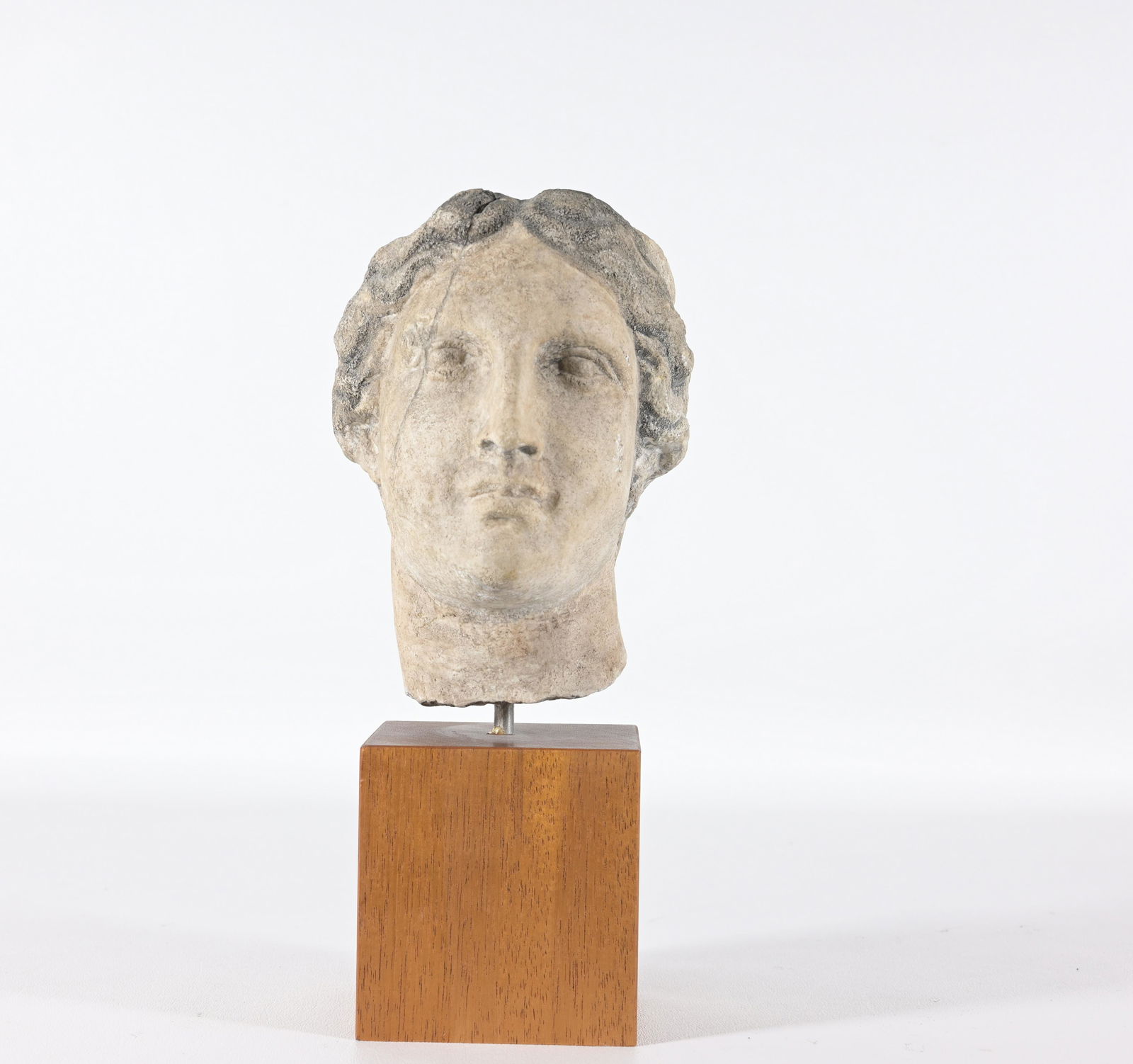 Early Greek Stone Head on Stand (1 of 6)