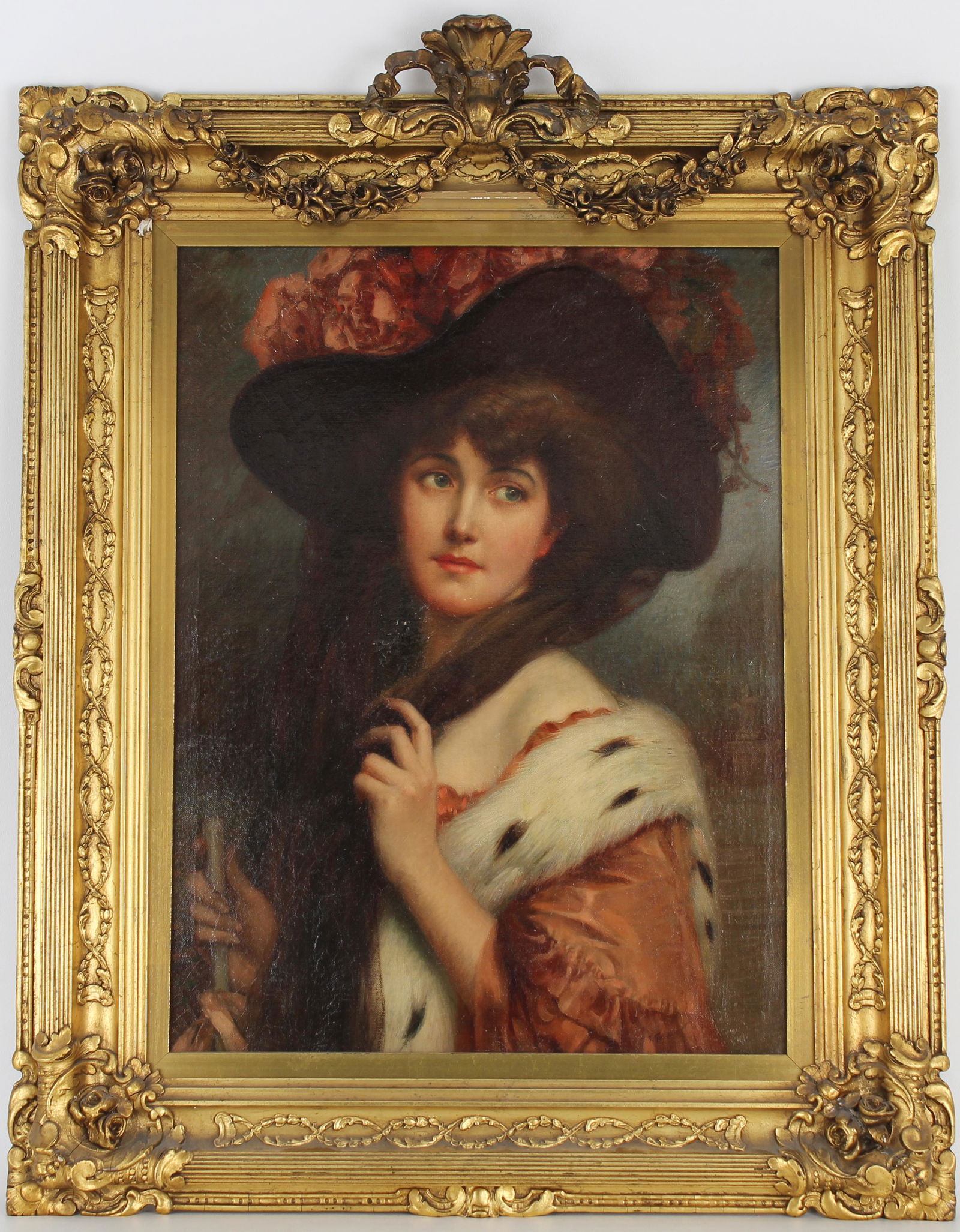 Toussaint, Signed 19th C. Portrait of a Woman (1 of 5)