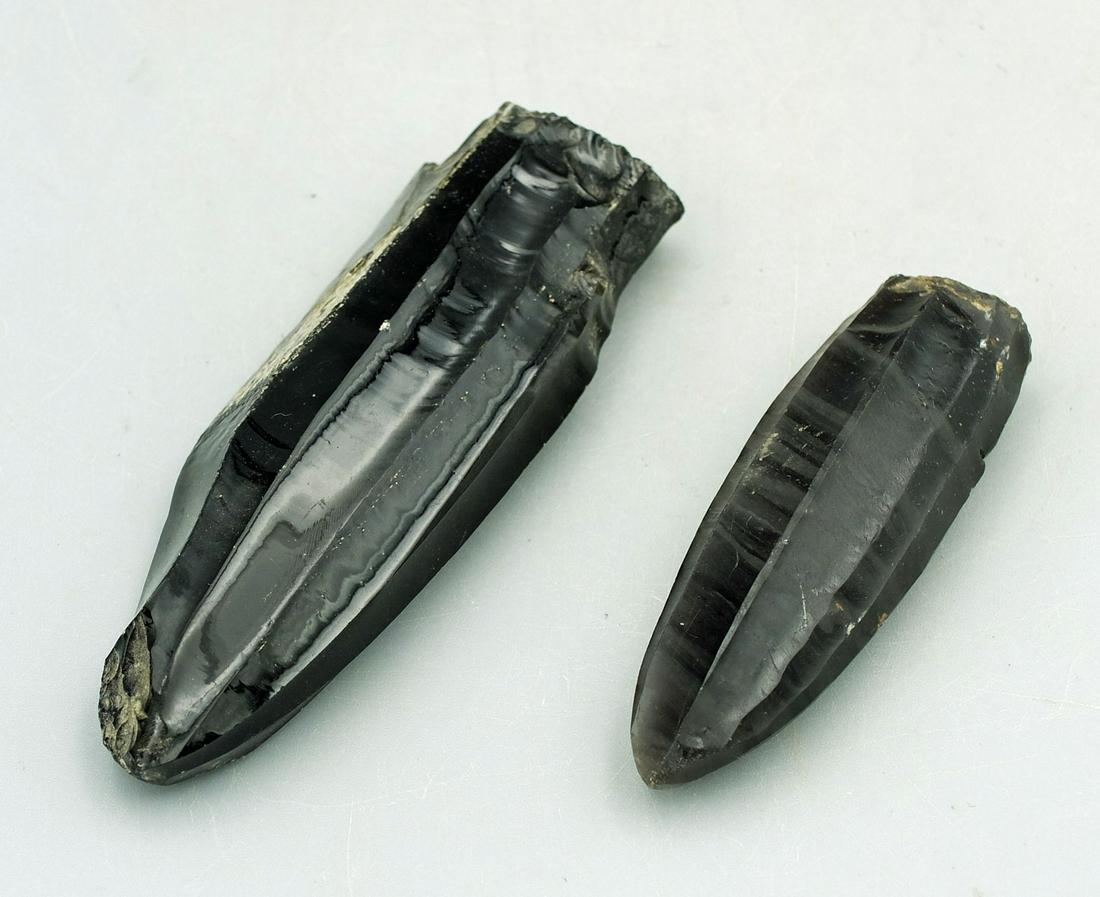 (2) Pre-Columbian Obsidian Cores (1 of 2)