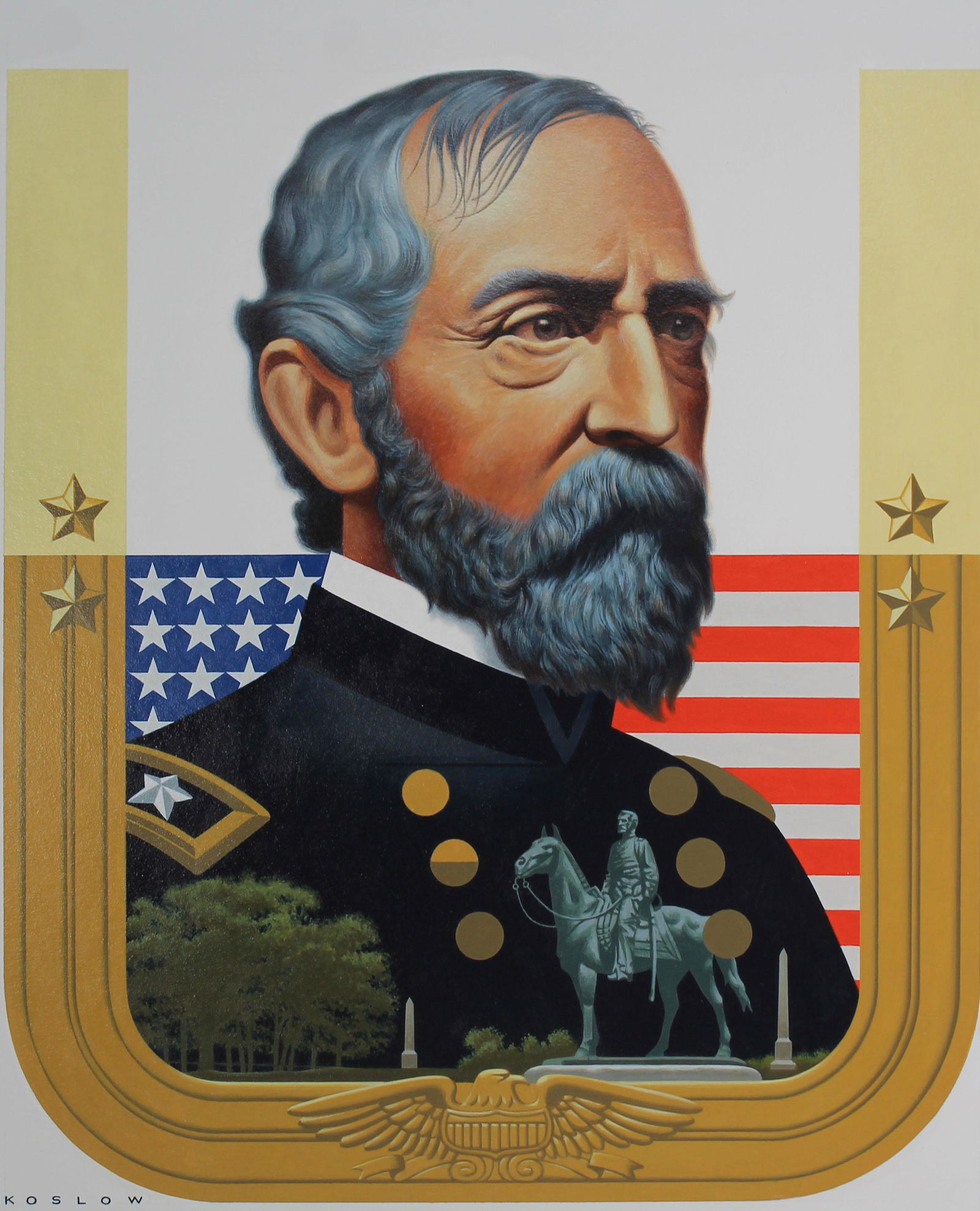 Howard Koslow (1924 - 2016) George G. Meade, Oil (1 of 4)