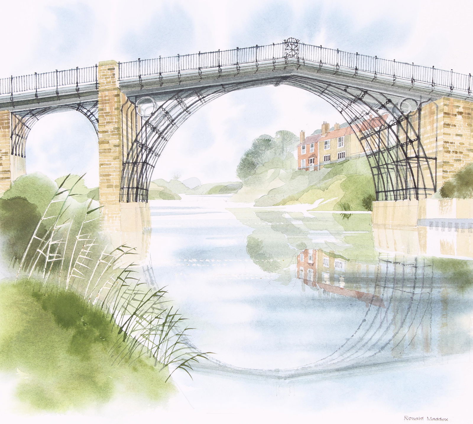 Ronald Maddox (B 1930) "Ironbridge, Shropshire" WC (1 of 4)