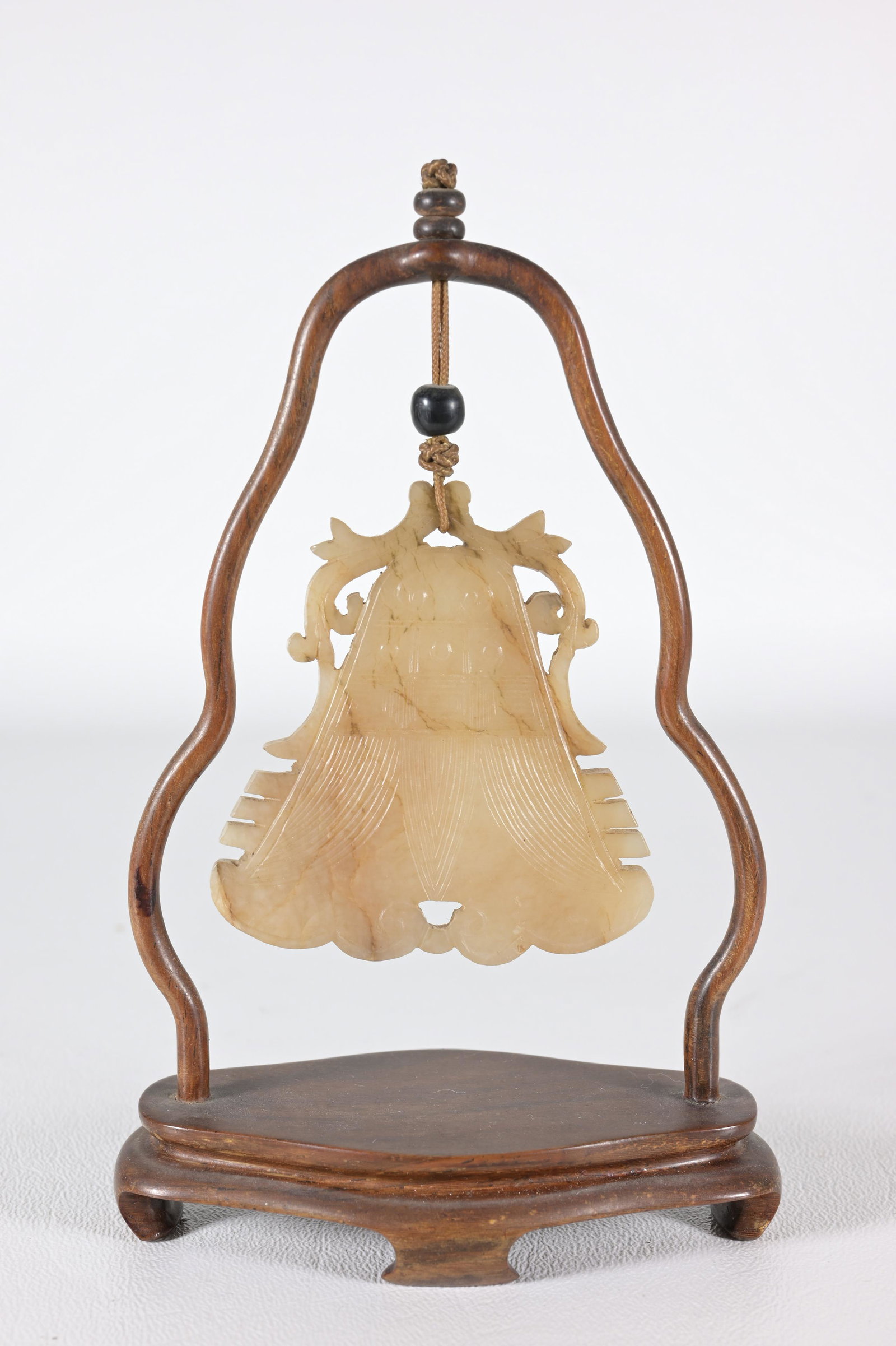Carved Chinese Hanging Jade Pendant: Carved Chinese Hanging Jade Pendant. Total Height: 5.75 inches.