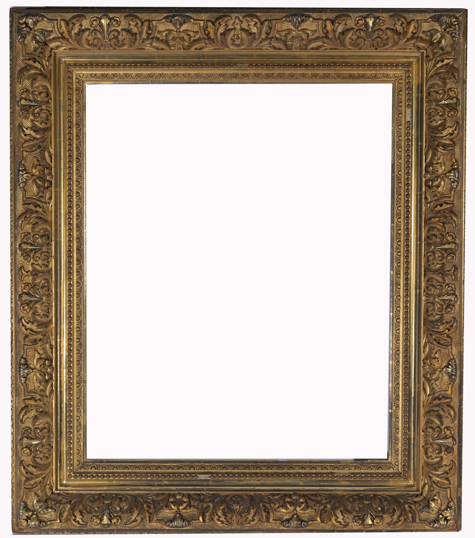 American, 1880's Gilt Wood Frame: American, 1880's Gilt Wood Frame Provenance: The historic period frame collection of Eli Wilner. The collection previously included frames adorning 28 paintings on the walls of the White House, as wel