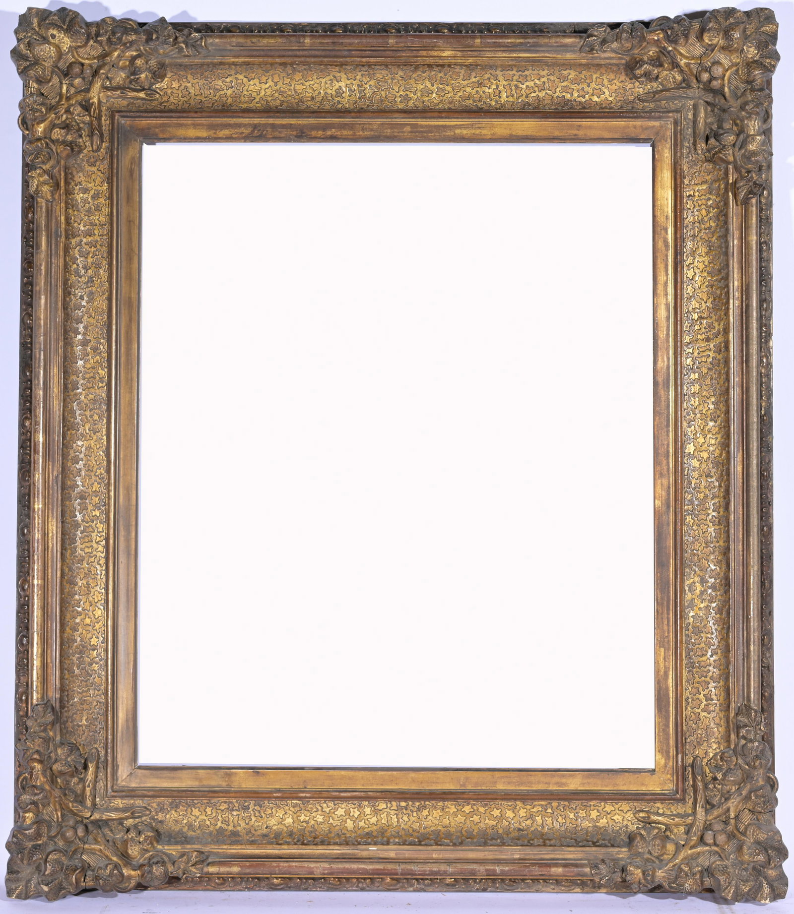 19th Century Gilt Wood Frame: 19th Century Gilt Wood Frame. Provenance: The historic period frame collection of Eli Wilner. The collection previously included frames adorning 28 paintings on the walls of the White House, as well a