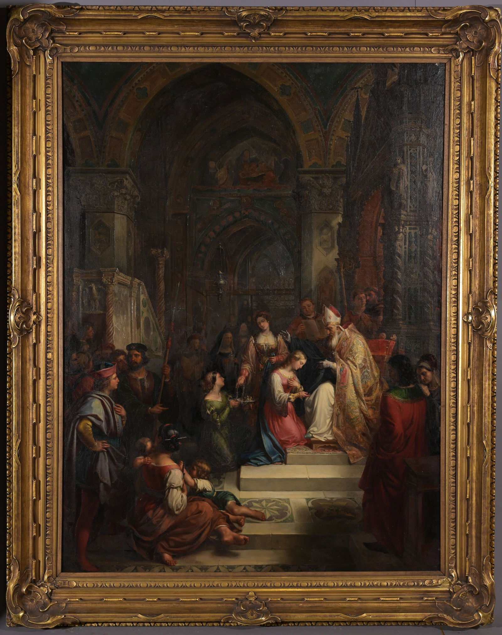 Monumental British Interior Scene, 19th C. (1 of 6)