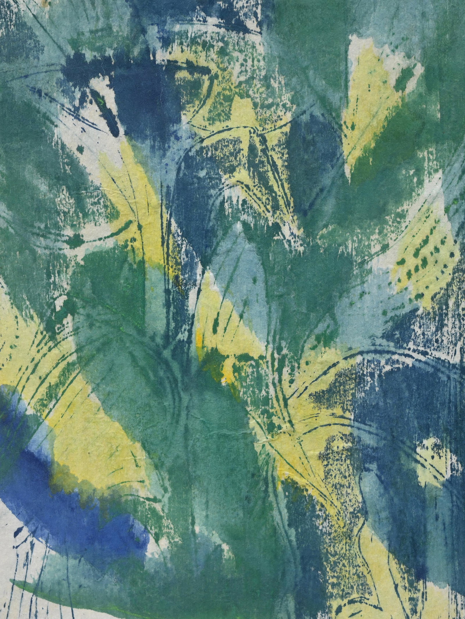 Beth Arthur (20th C.) "Palm": Beth Arthur (Florida, 20th C.) "Palm" Watercolor. Pencil signed lower right and titled lower left. Worked and studied with a local Sarasota artist, Hilton Leech. She lived in a small room off of the a