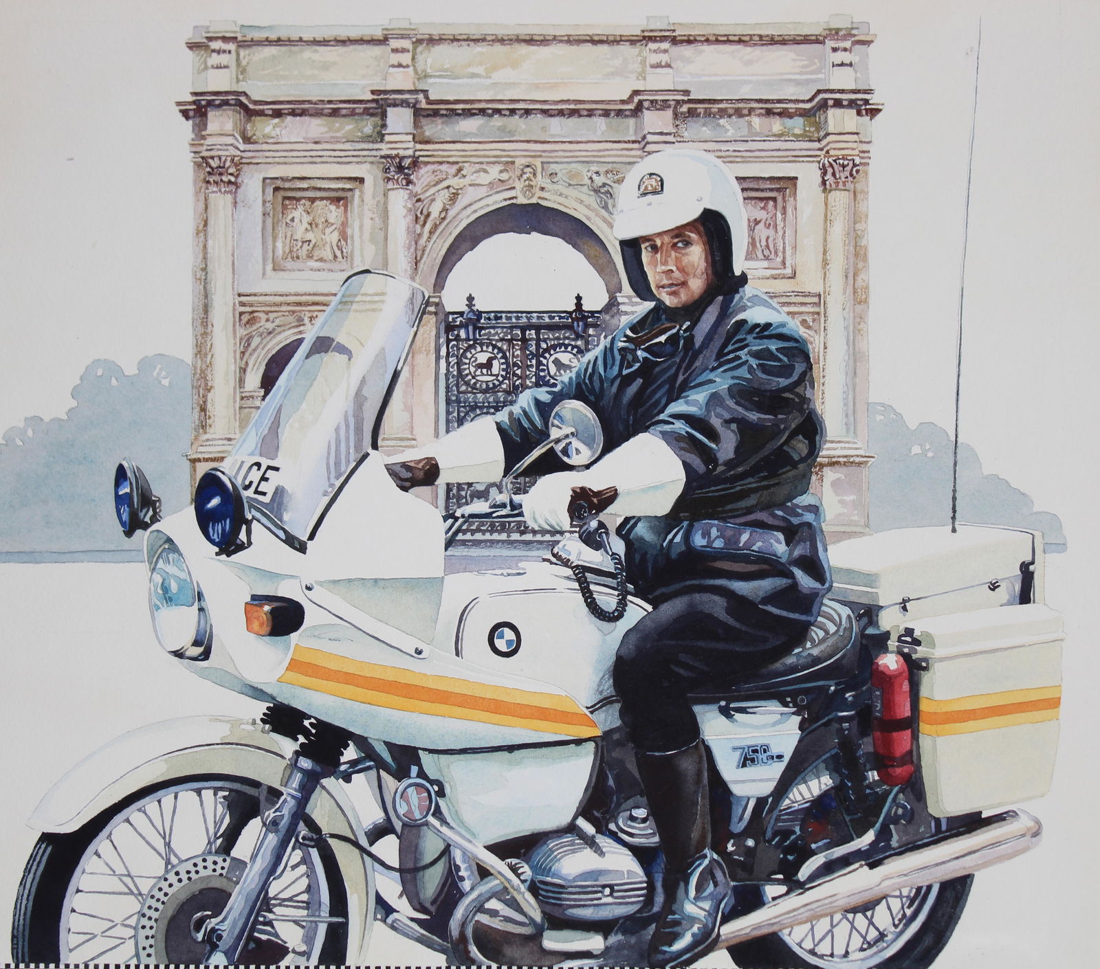 Brian Sanders (B. 1937) "Traffic Policeman" (1 of 3)