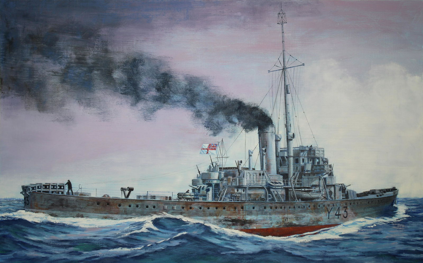 David K. Stone (1922 - 2001) "HMS Banff" (1 of 4)