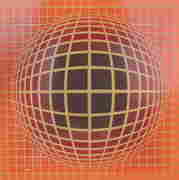Victor Vasarely (1906 - 1997) "Domb-B-Red" (1 of 5)
