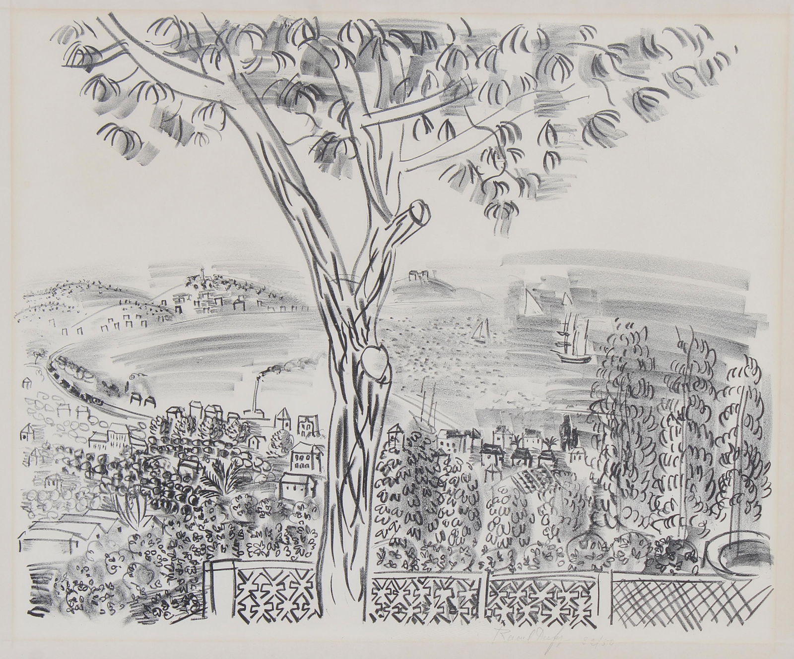 Raoul Dufy (1877-1953) Mediterranean Landscape (1 of 4)