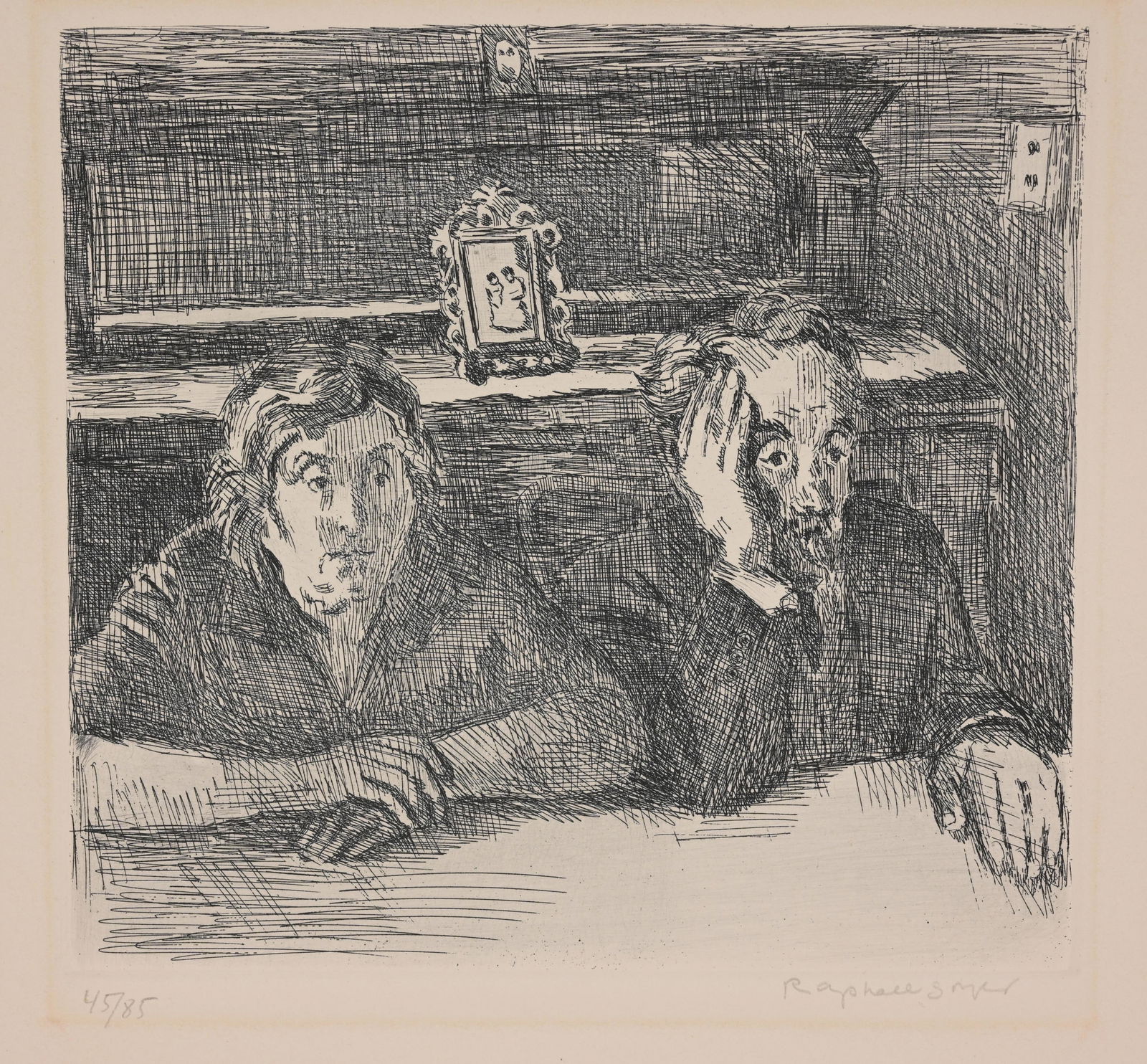 Raphael Soyer (1899 - 1987) Etching (1 of 4)