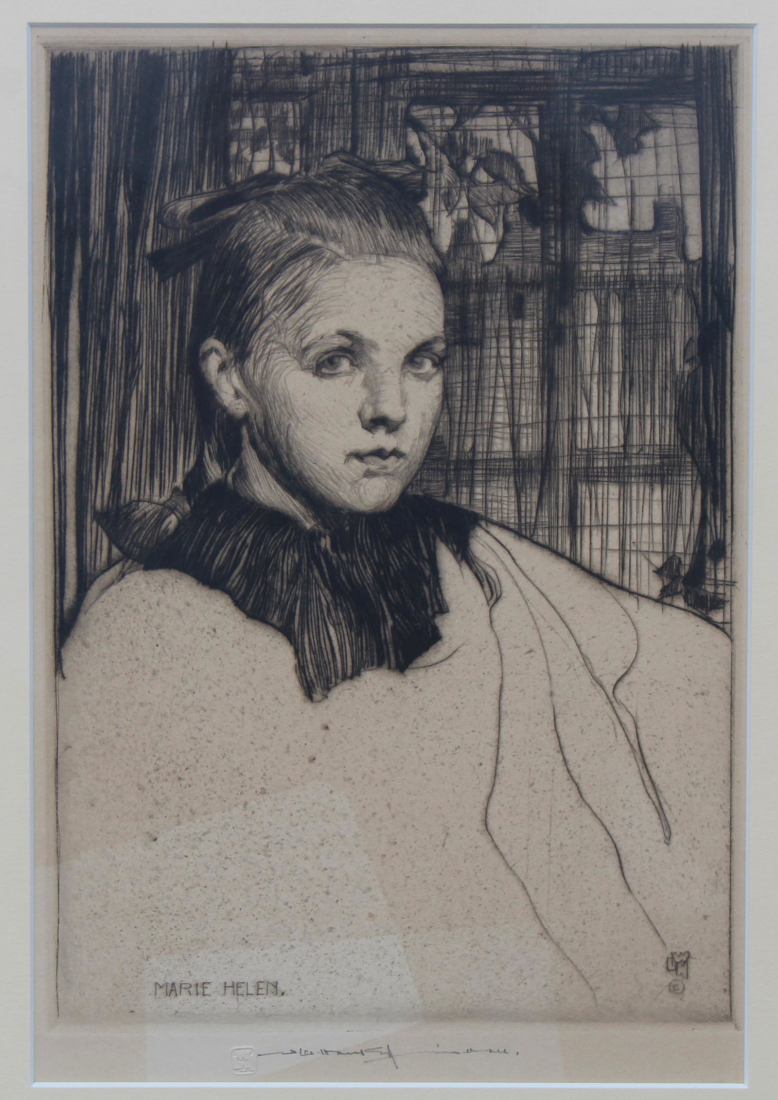 William Lee Hankey Etching "Marie Helen" (1 of 4)
