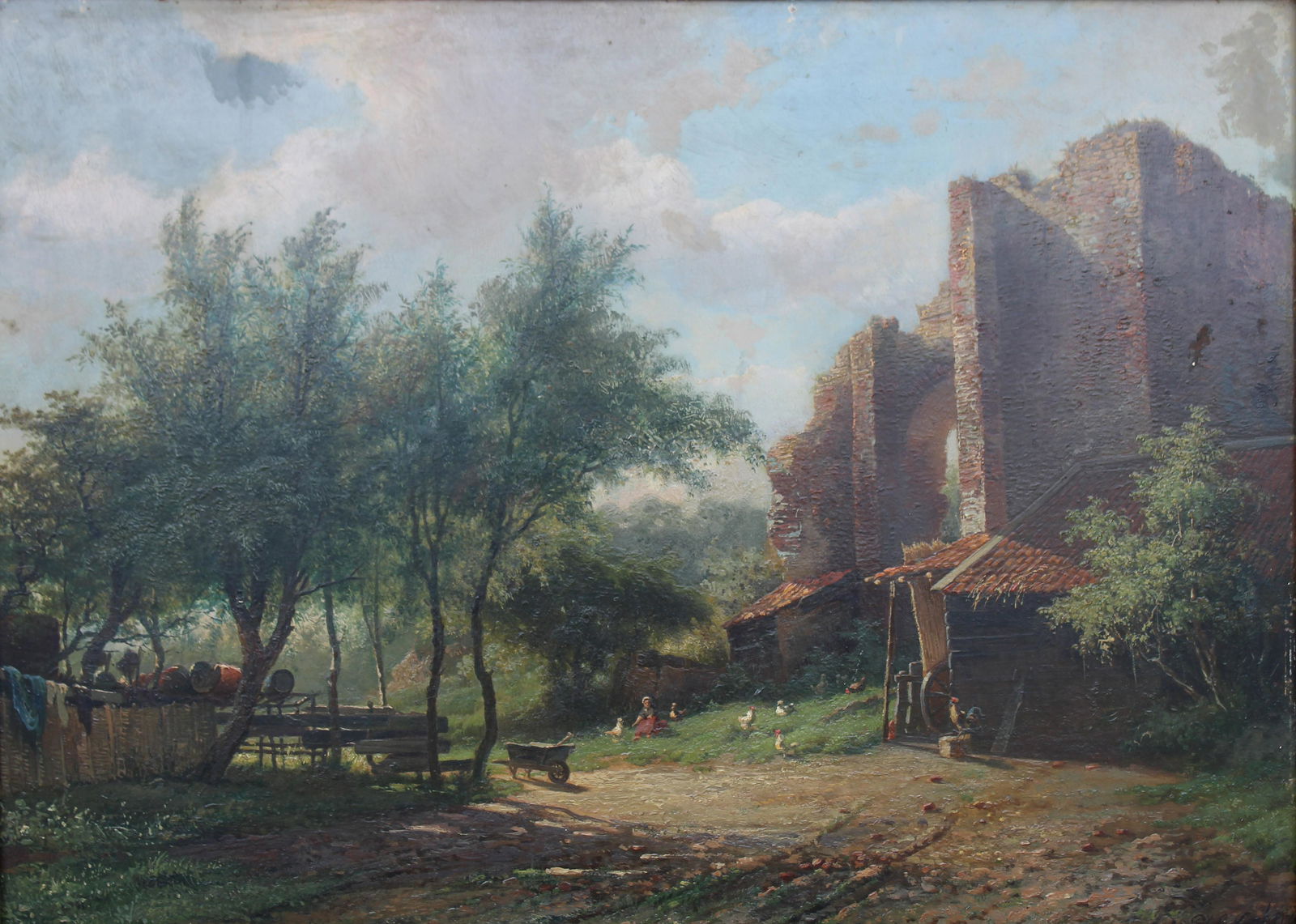 Antique English School Landscape w/ Ruins (1 of 7)