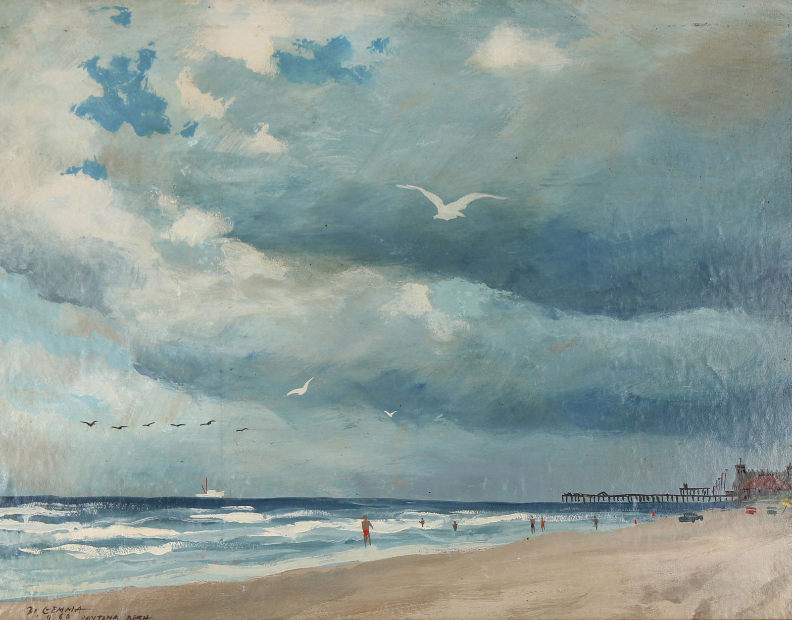 Joseph Di Gemma (1910-2005) "Daytona Beach" FL (1 of 5)
