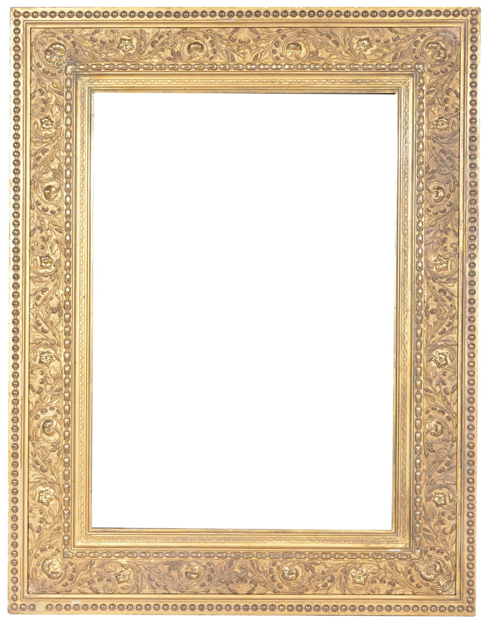 American School Gilt/Wood Frame - 19.75 x 13.75: American School Gilt/Wood Frame. Rabbet Size: 19.75 x 13.75 in. Overall Framed Size: 27 x 21 in. (88-157) (51) Provenance: The historic period frame collection of Eli Wilner. The collection previously