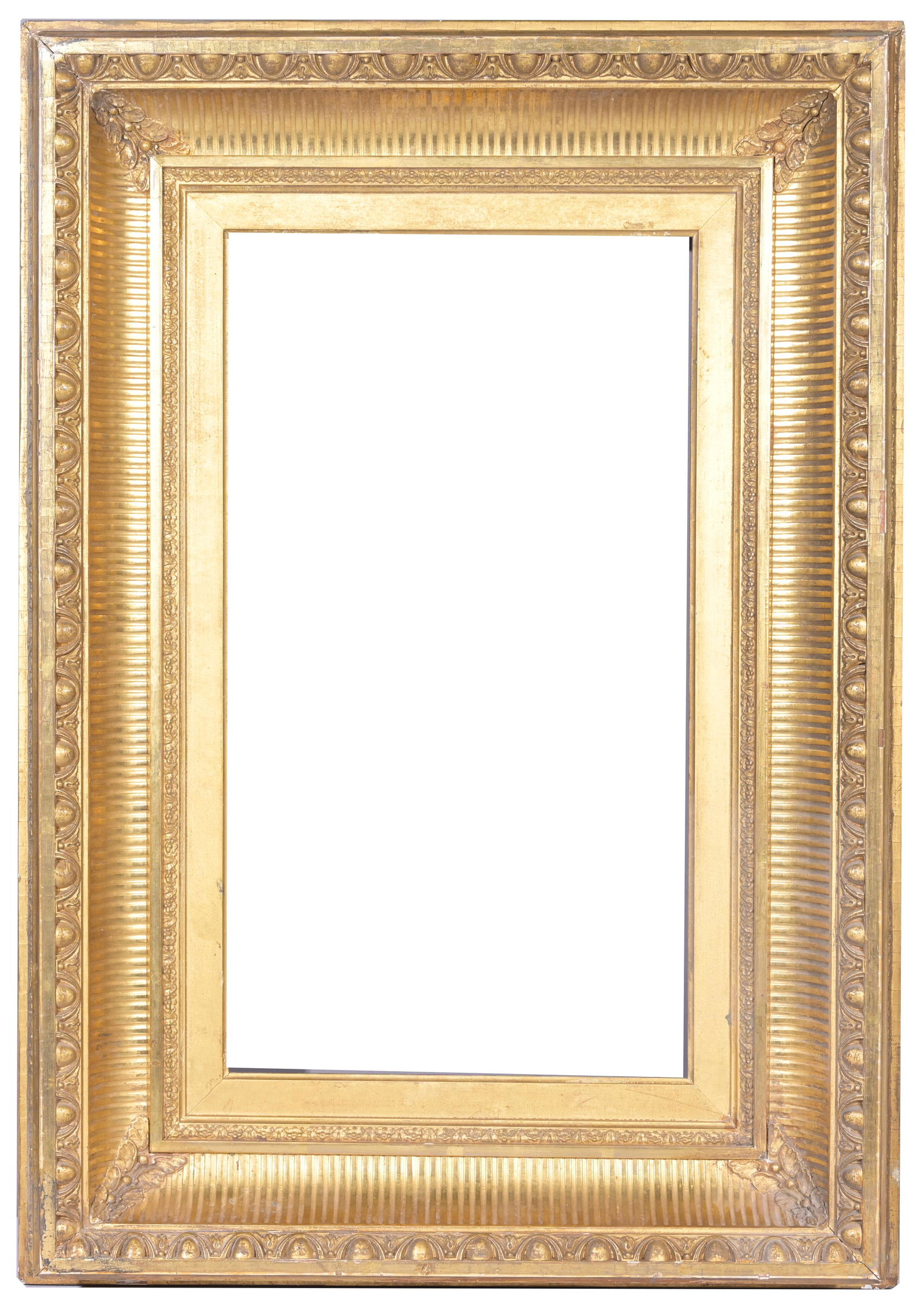 American c.1870's Fluted Cove Frame - 17.5 x 10 (1 of 8)