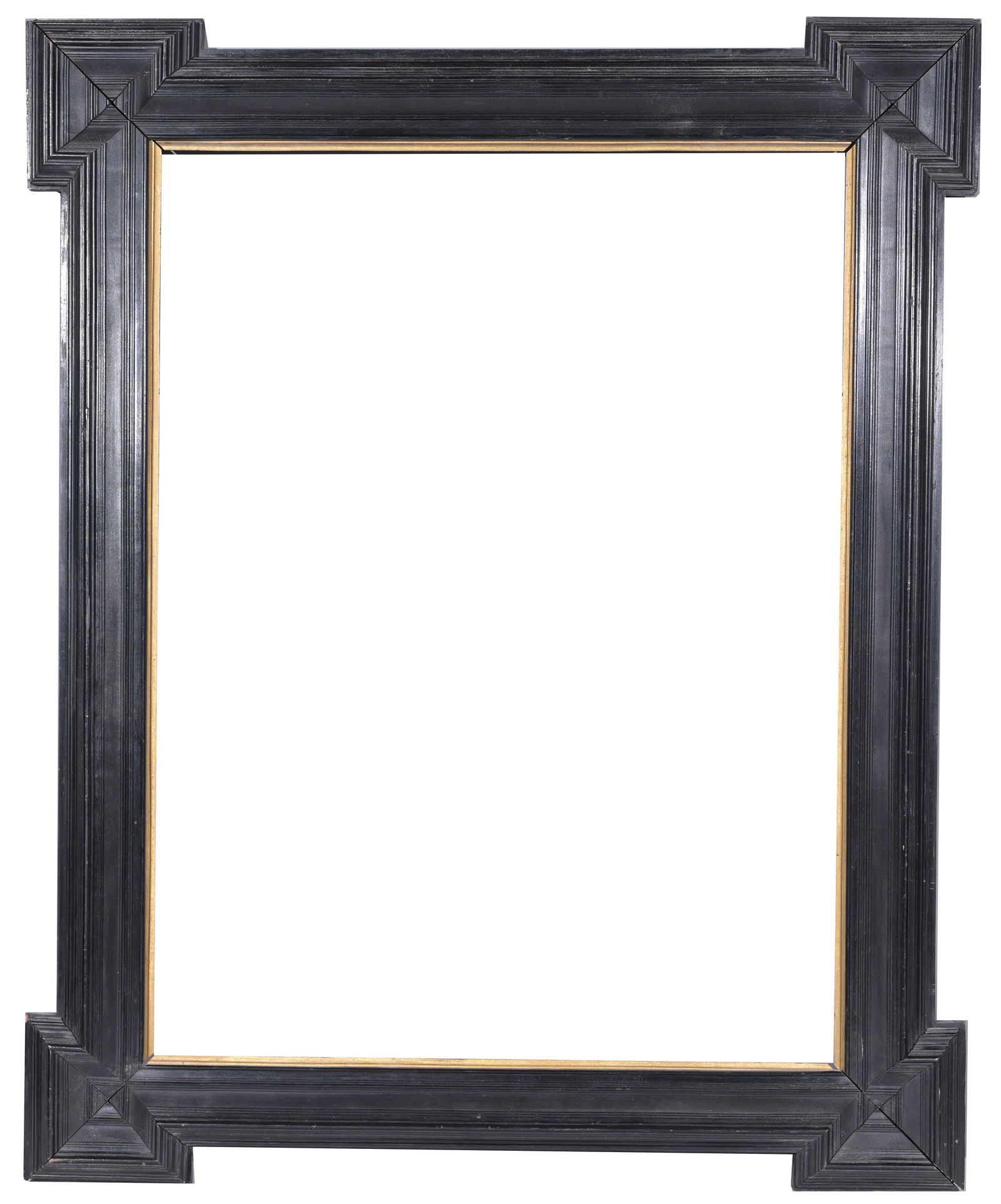 European 1900's Ebonized Frame- 25 x 19: European 1900's Ebonized Frame Rabbet Size: 25 x 19 in. Overall Framed Size: 30 x 24.5 in. (06-183) (46) Provenance: The historic period frame collection of Eli Wilner. The collection previously inclu
