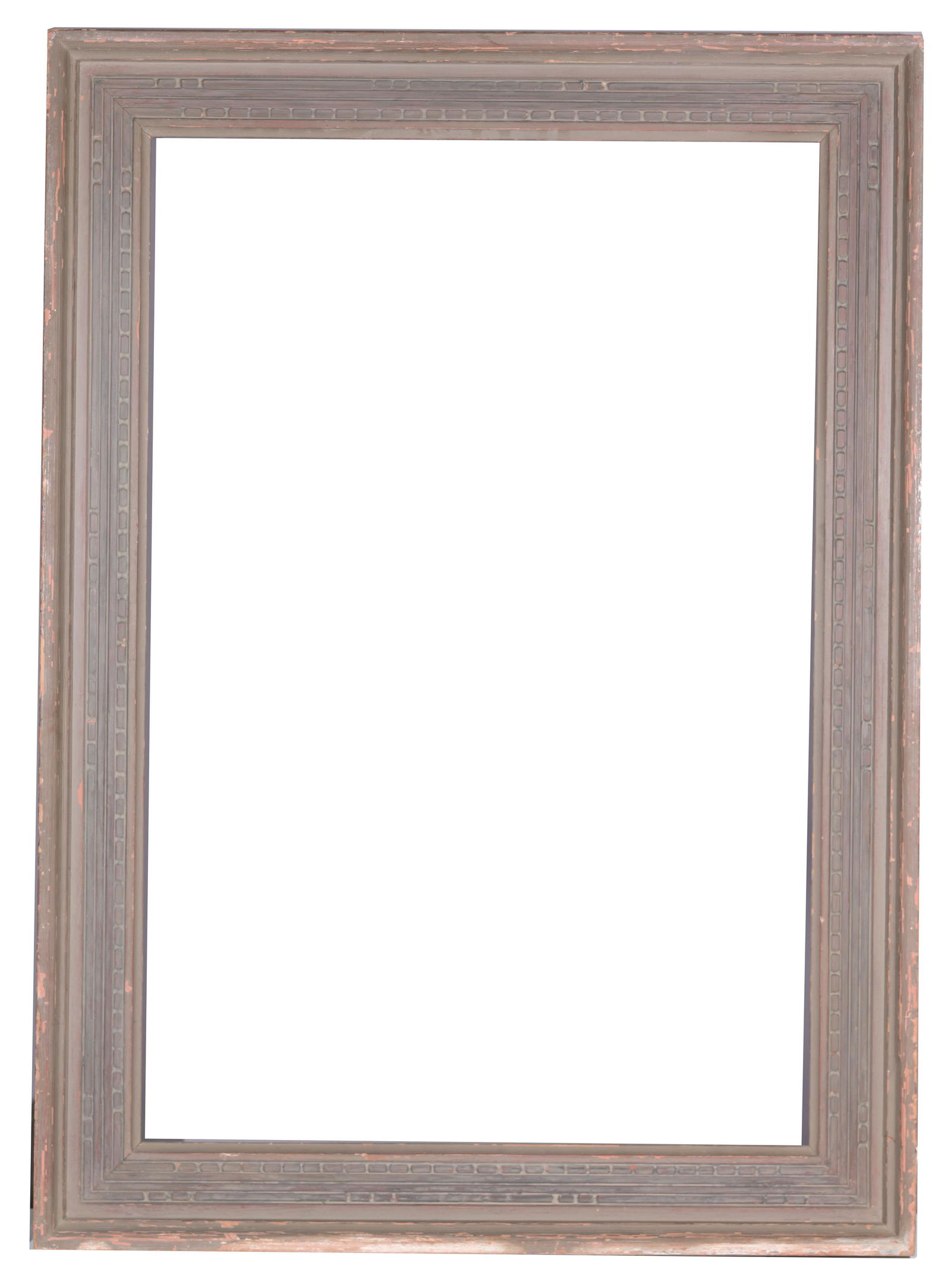 American 1950's Mid Century Frame - 42.75 x 28 5/8: American 1950's Mid Century Carved Wood Frame. Rabbet Size: 42.75 x 28 5/8 in. Overall Framed Size: 50 x 36 in. (06-107) (38) Provenance: The historic period frame collection of Eli Wilner. The collec