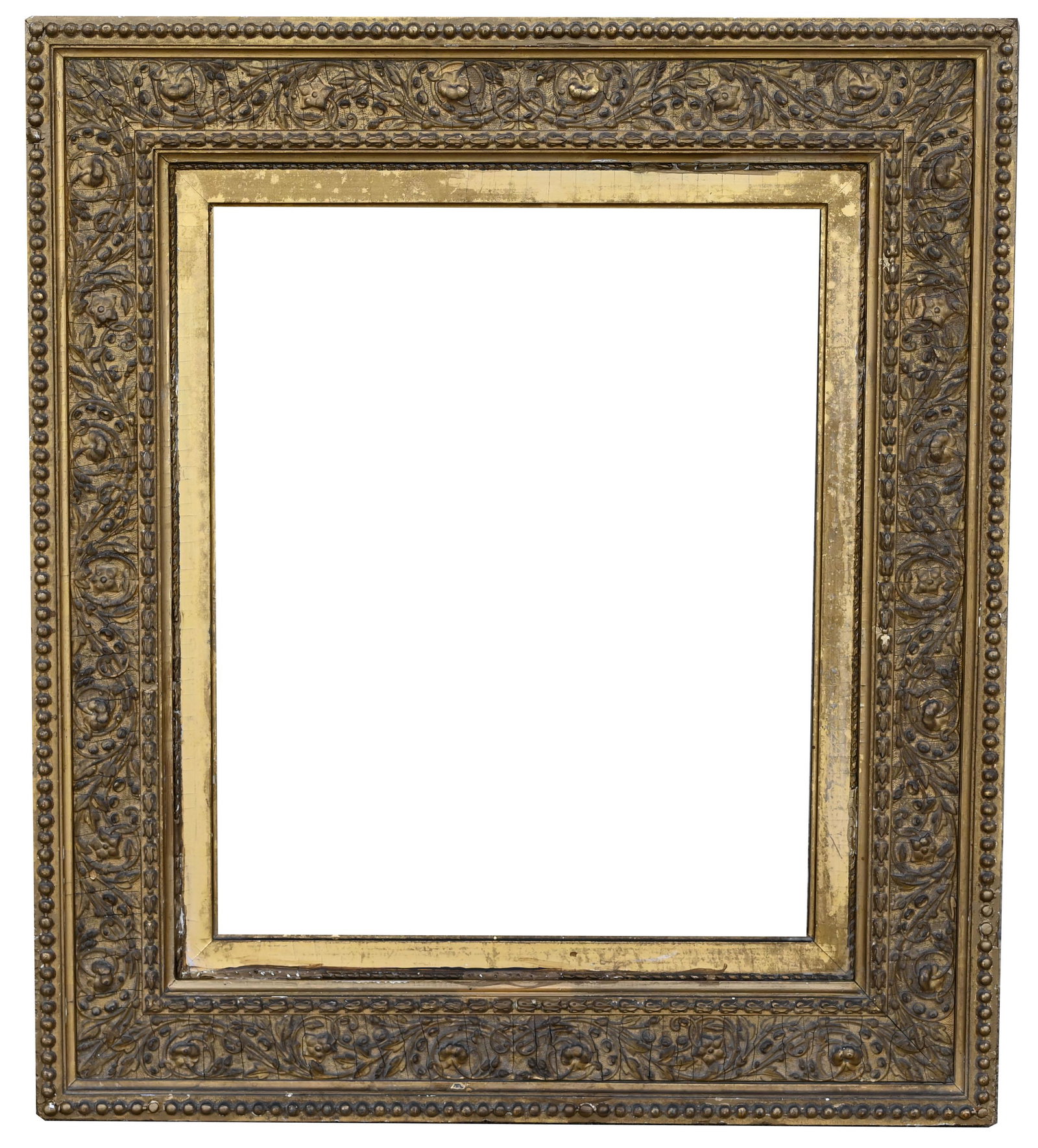 American 1880's - 17 x 14: American 1880's Frame. Rabbet Size: 17 x 14 in. Approx Sight Size: 16.25 x 13.25 in. Overall Framed Size: 25 x 22 in. (88-106) (39B) Provenance: The historic period frame collection of Eli Wilner. The