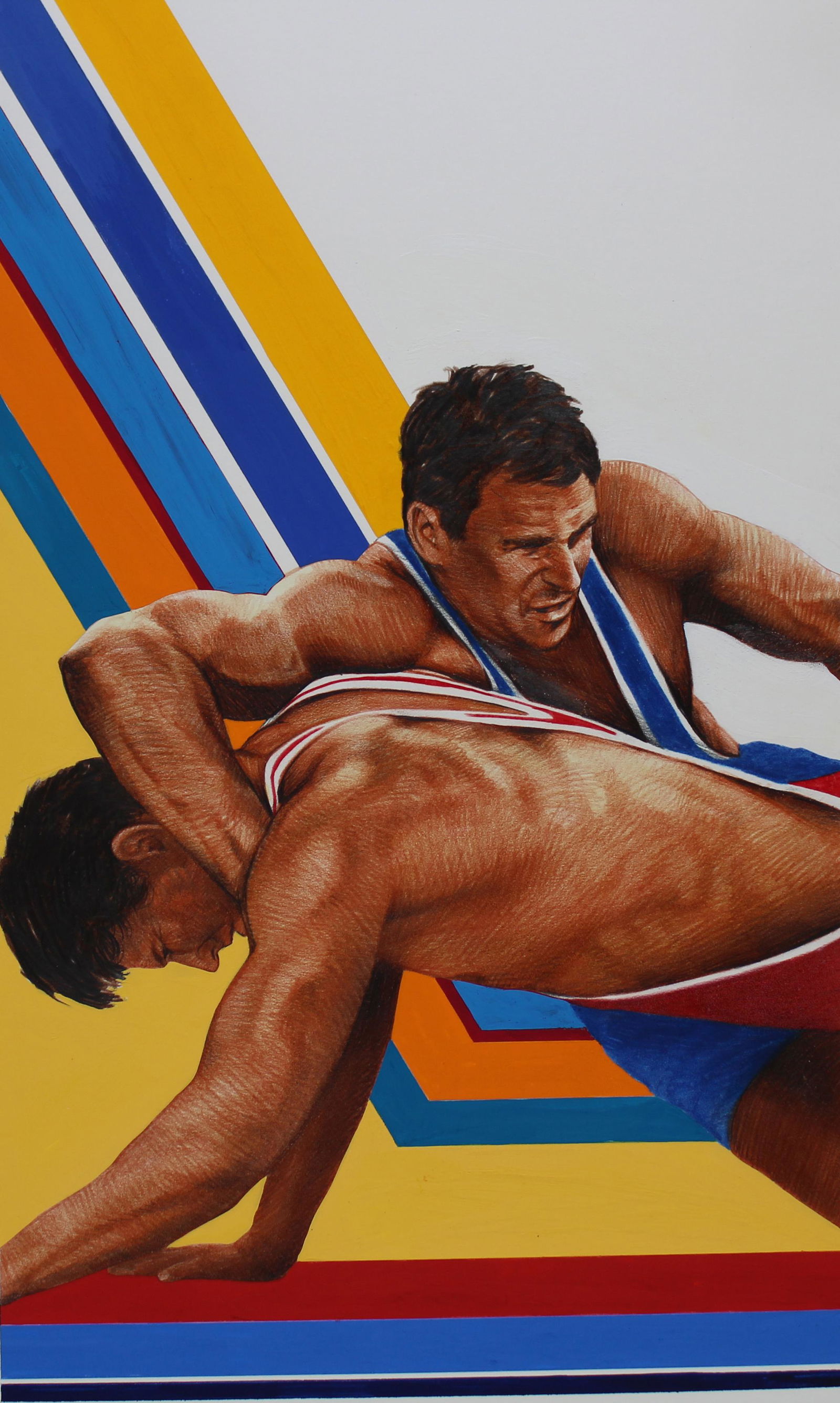 Chris Calle (B. 1961) "Wrestling" (1 of 6)